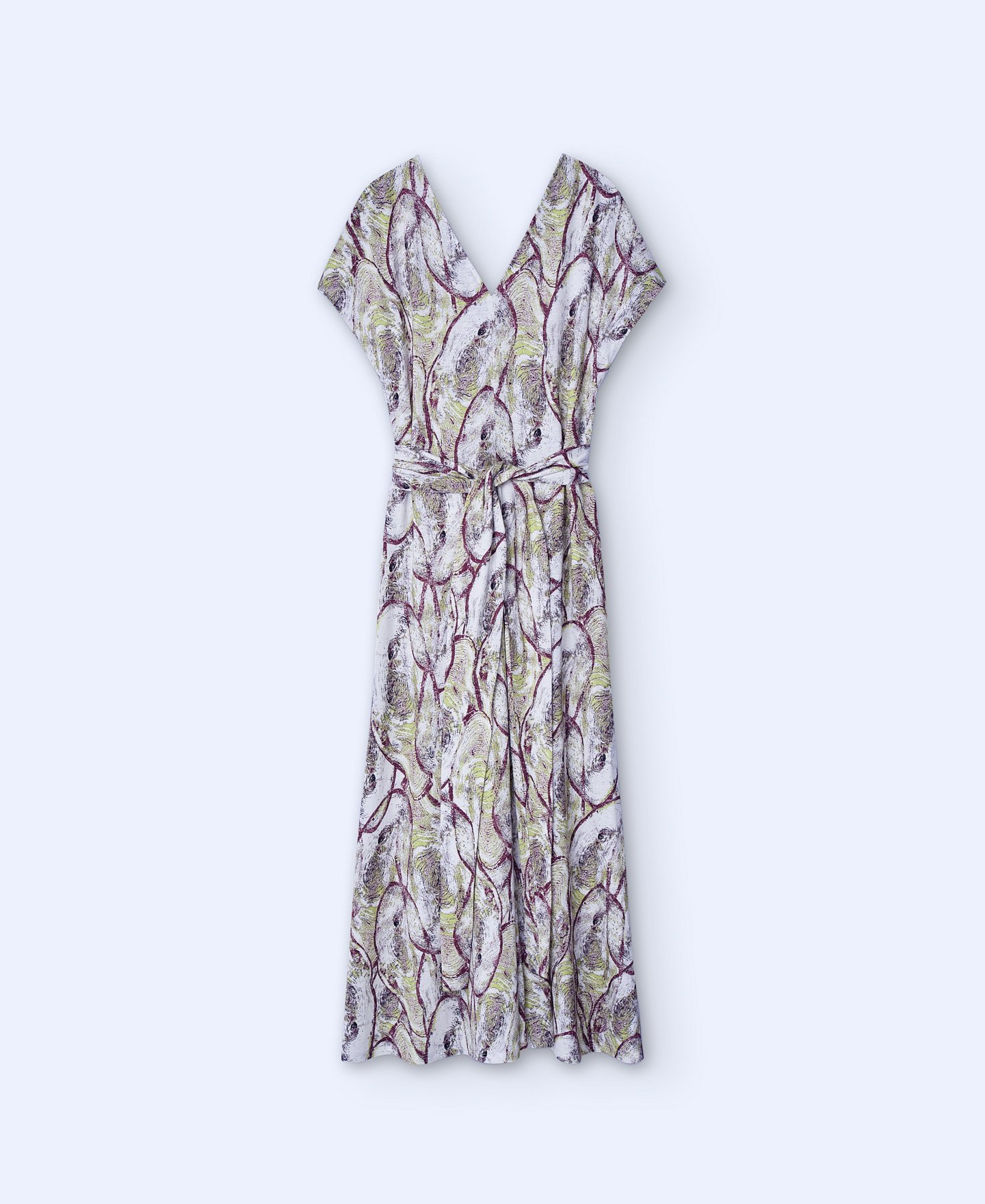 Printed dress knotted on waist image number 5