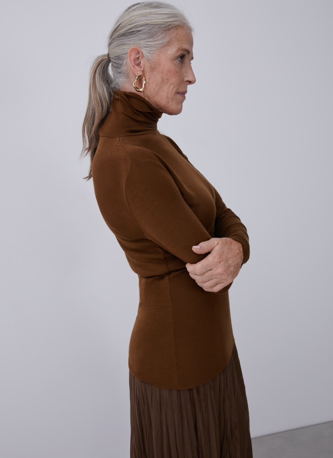 Jersey de lana merino y cuello alto image number 2