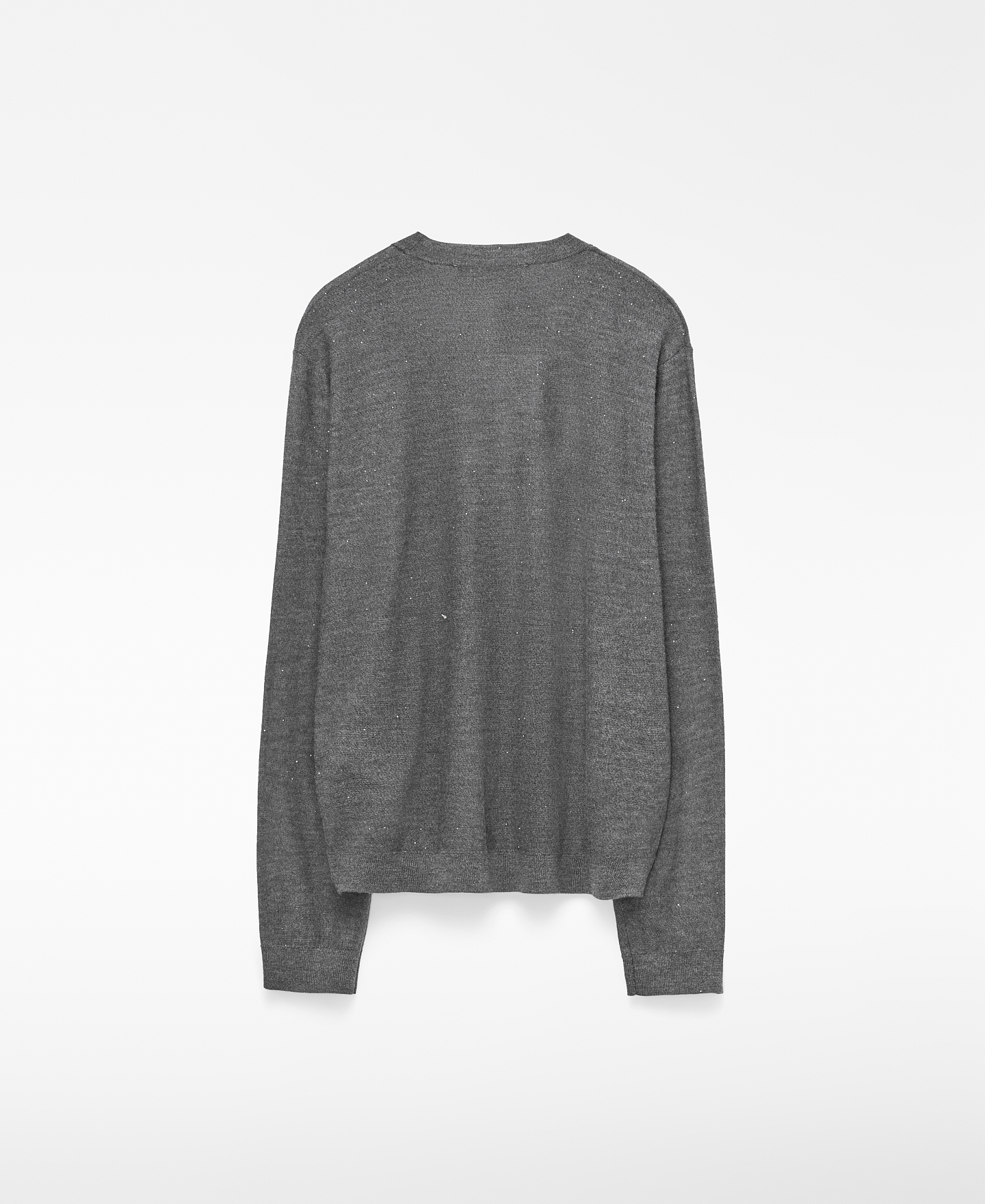 Merino wool cardigan with micro sequins image number 5