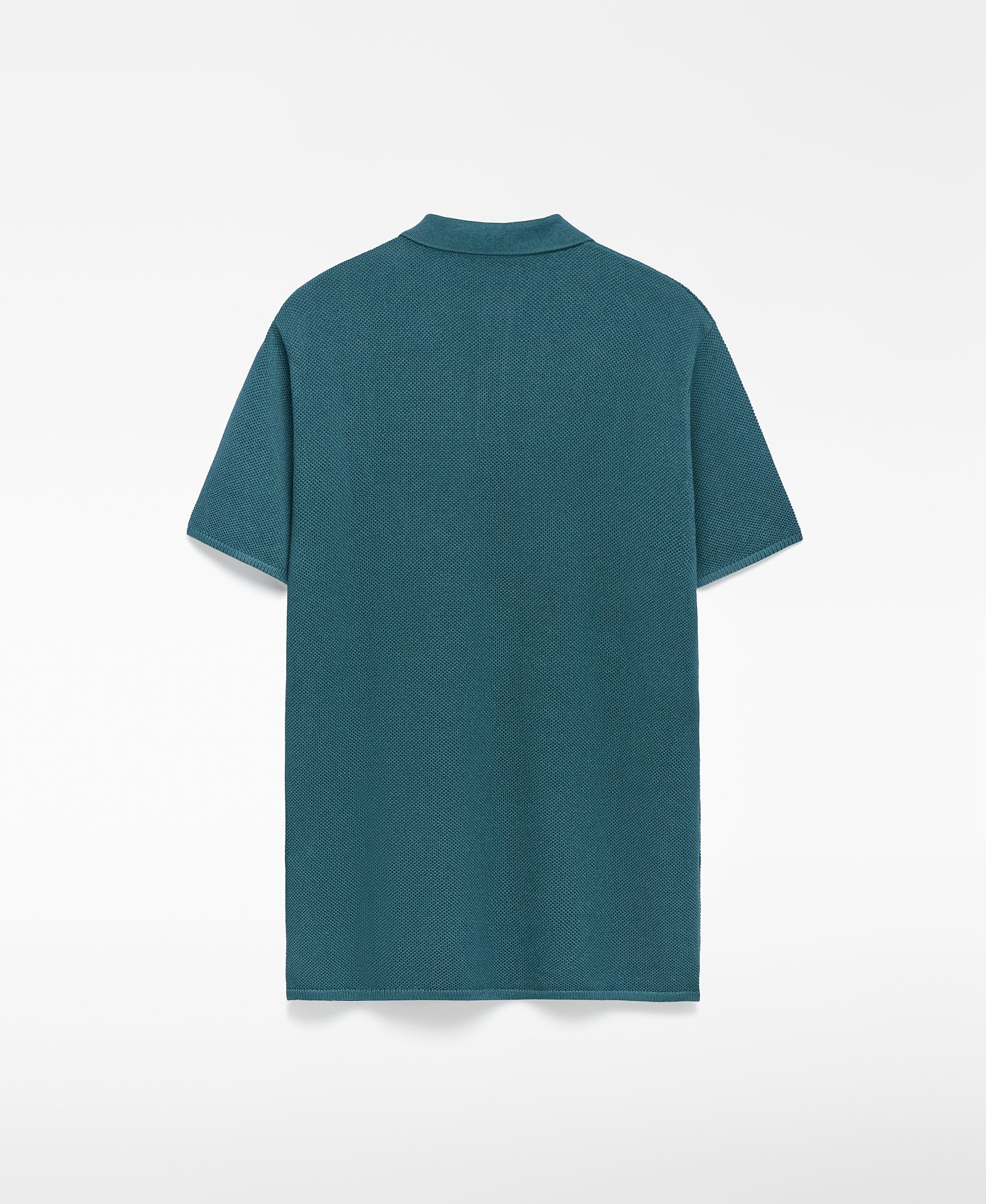 Structured knit regular fit polo man image number 5