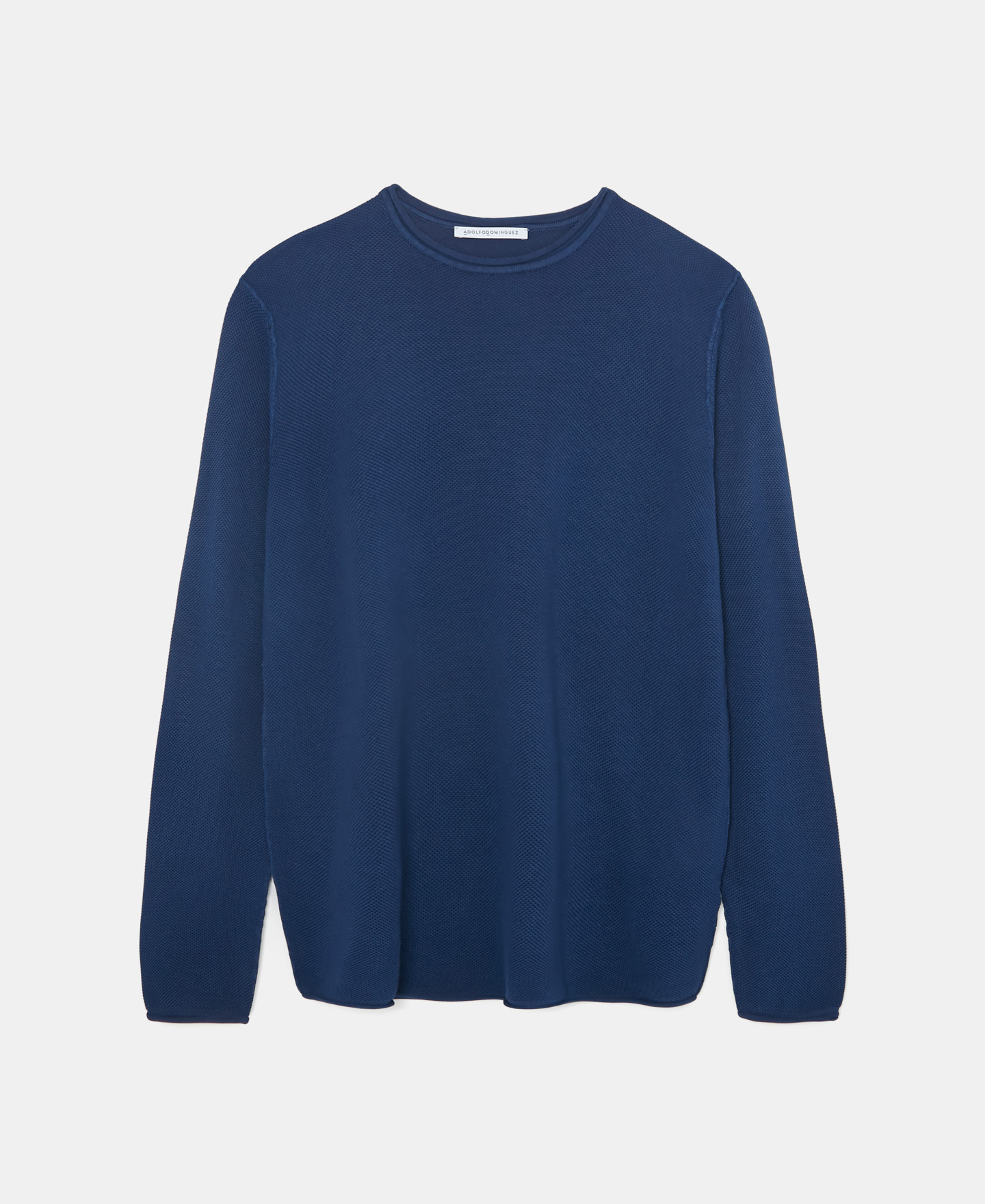 Cotton and viscose round neck sweater image number 4