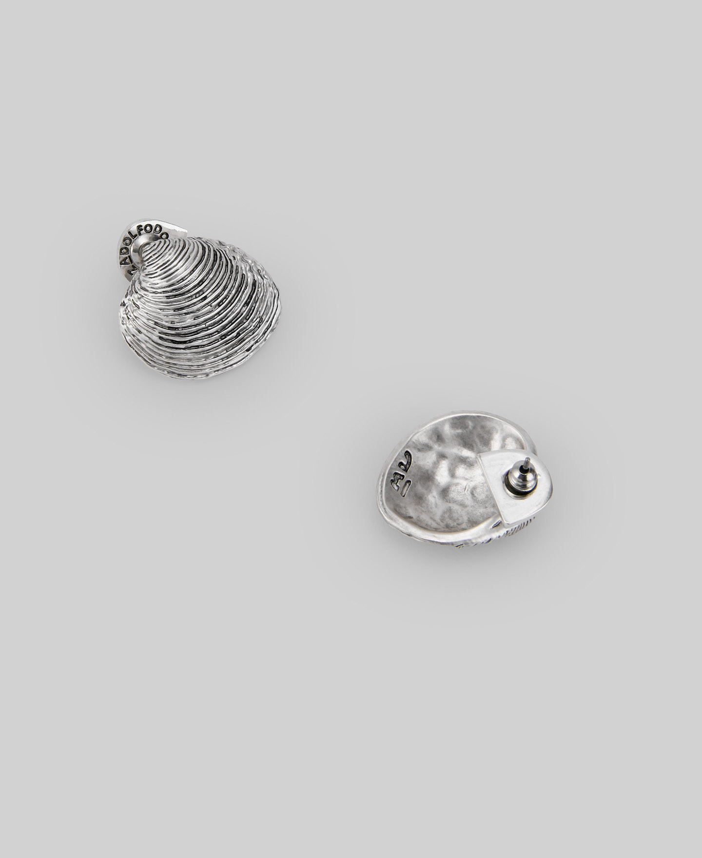 Metal shell earrings woman image number 2