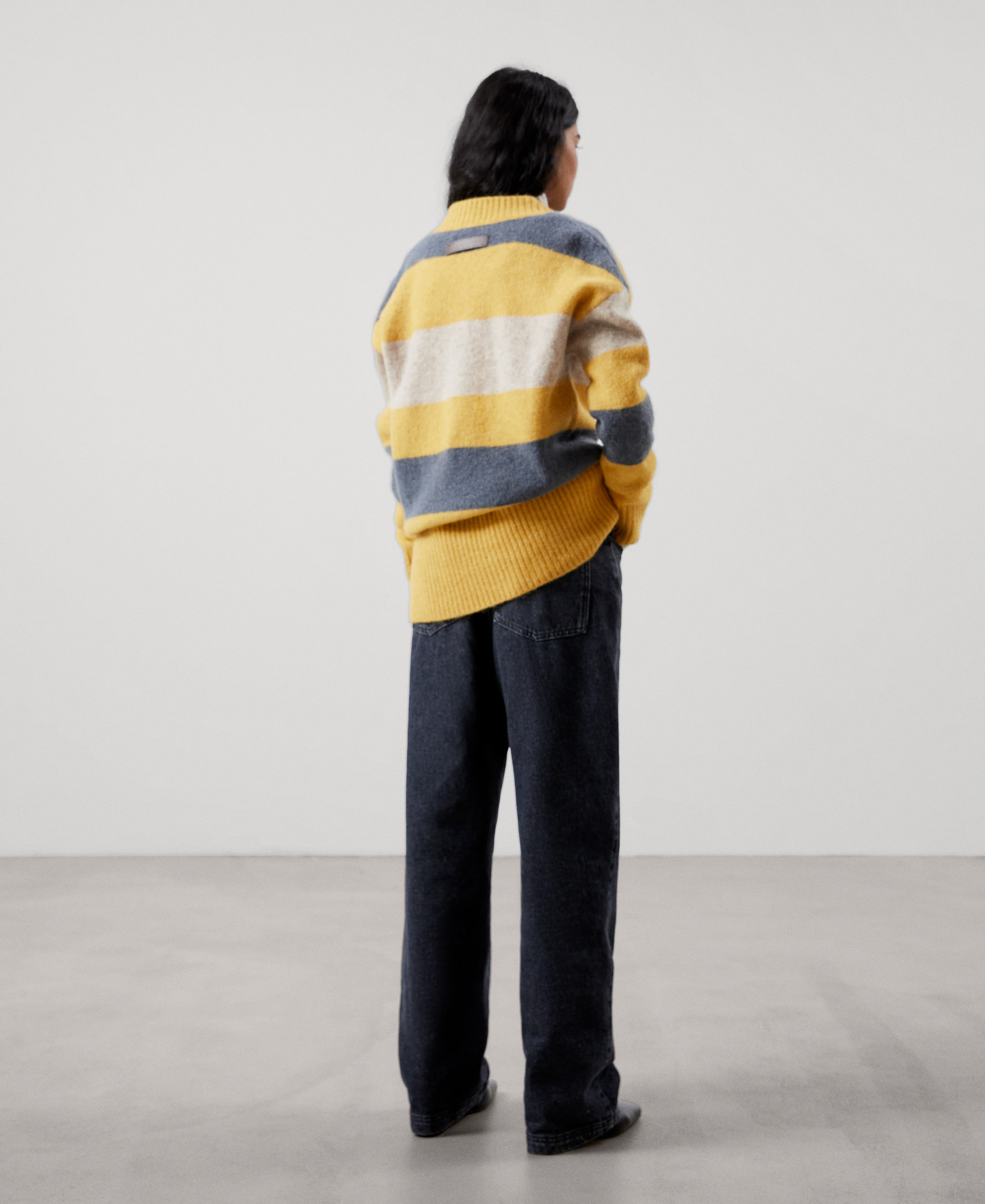 Alpaca striped sweater image number 2