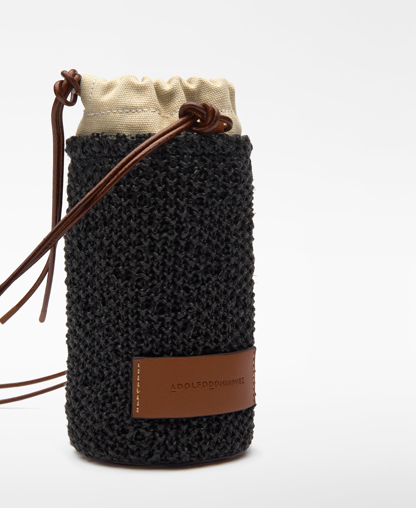 Small raffia texture bag woman image number 1