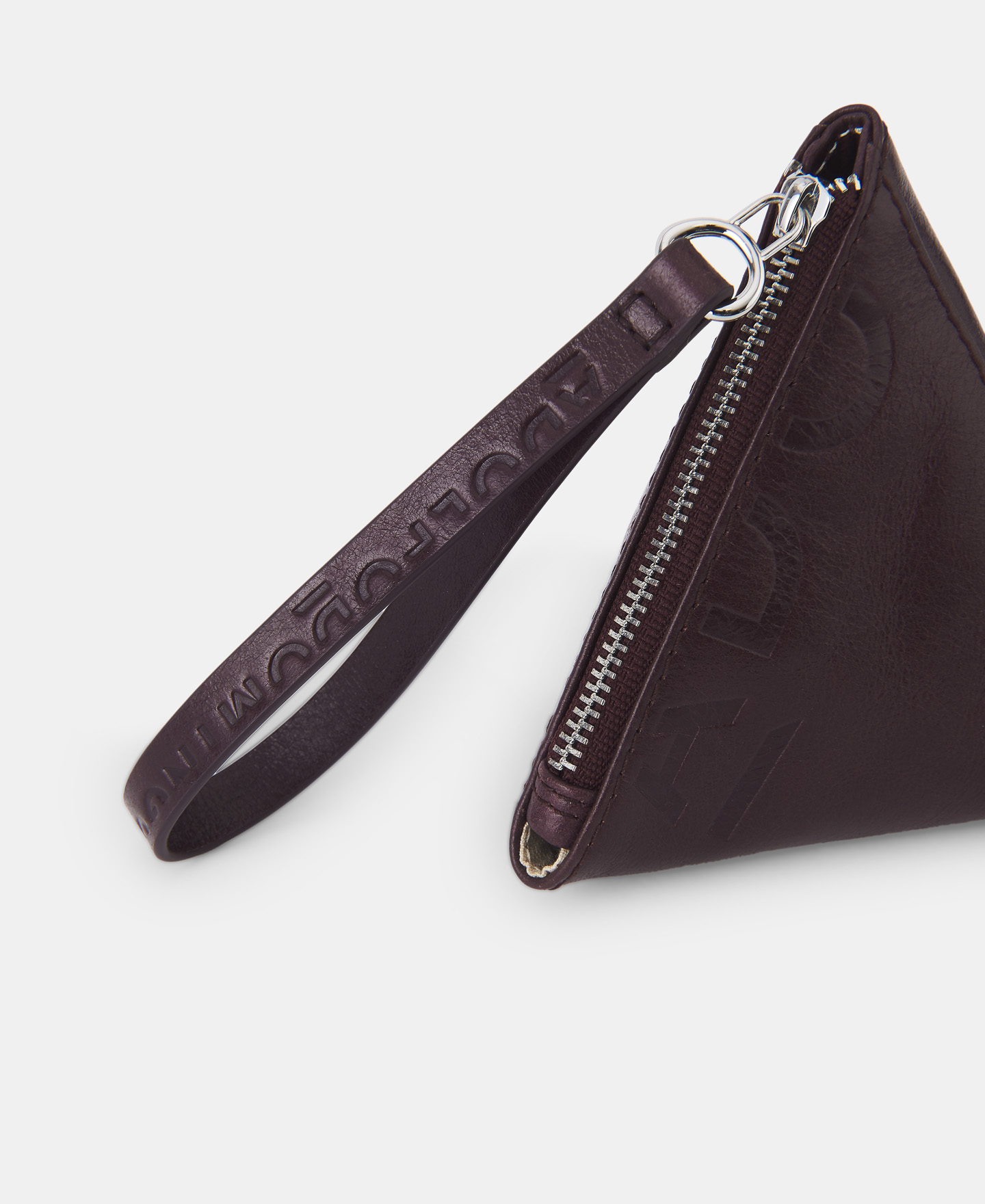 Triangular wallet in grained leather image number 1
