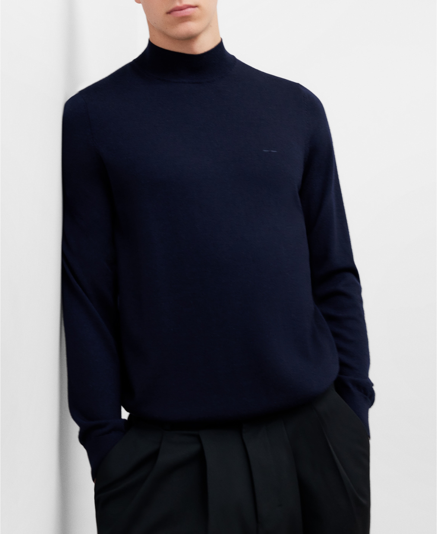 Merino wool perkins collar sweater men image number 0