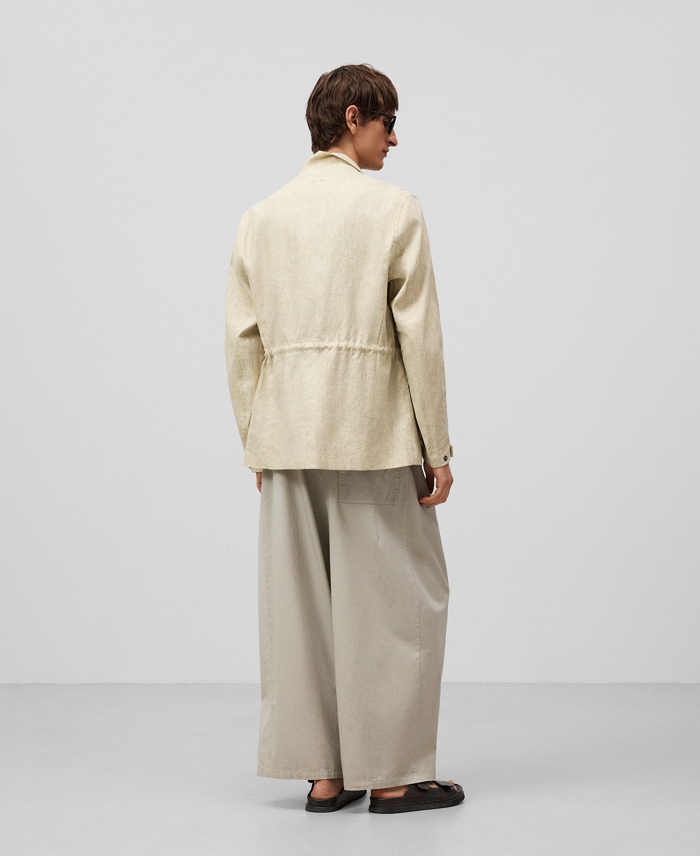 Veste saharienne en lin européen homme image number 2