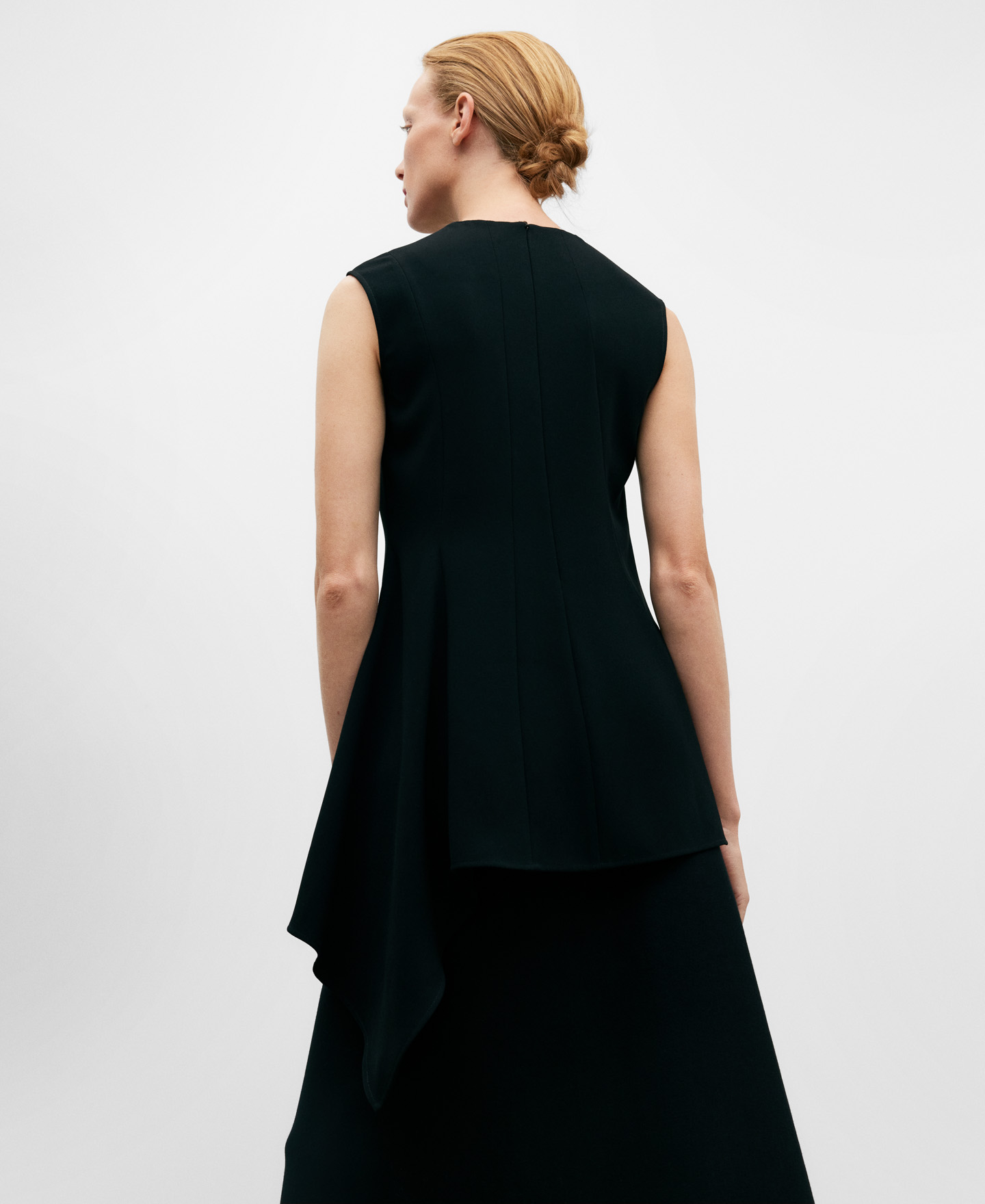 Top noir en polyester femme image number 2