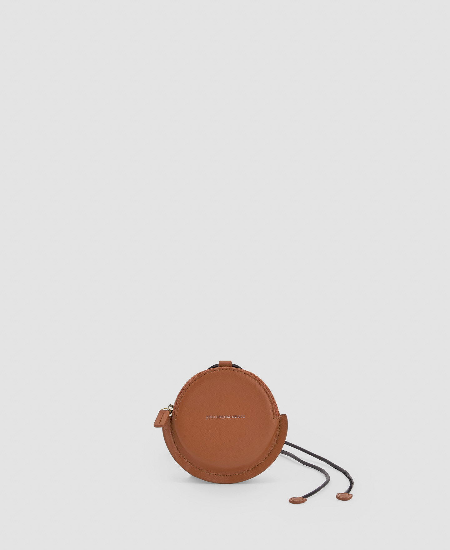 Round vachetta coin purse image number 0