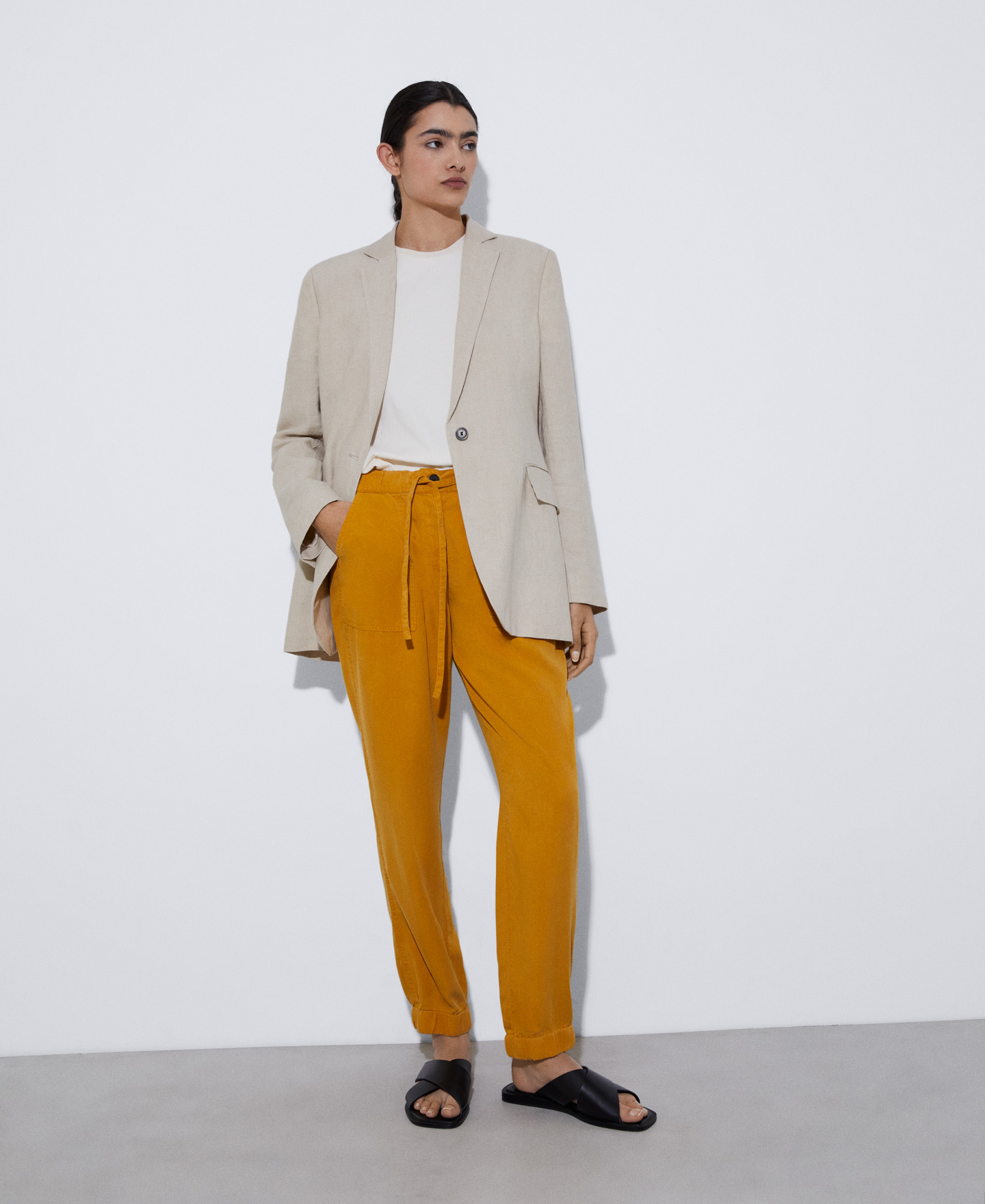 Tencel™ lyocell jogger trousers image number 1