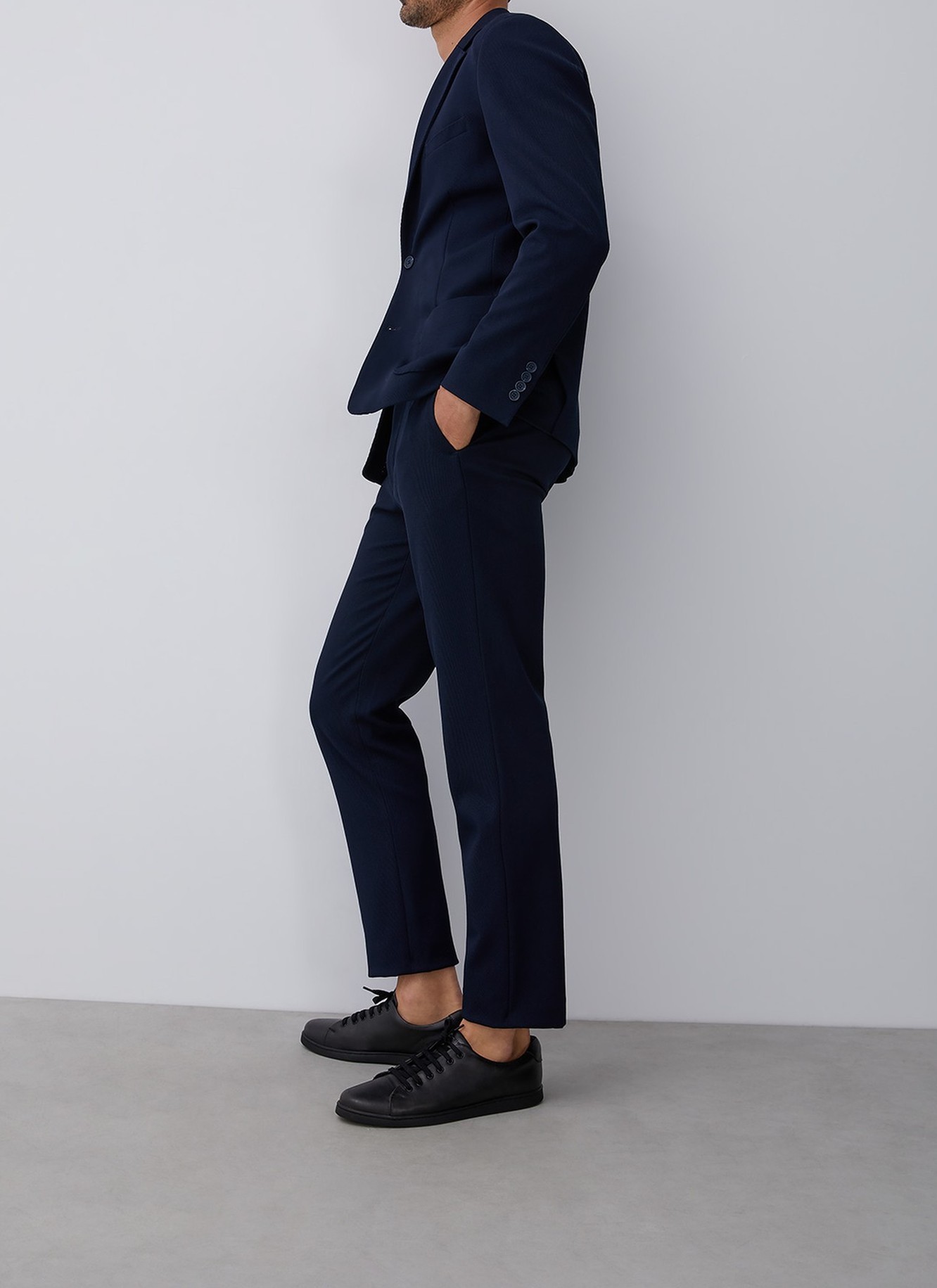 Textured twill blazer jacket image number 5