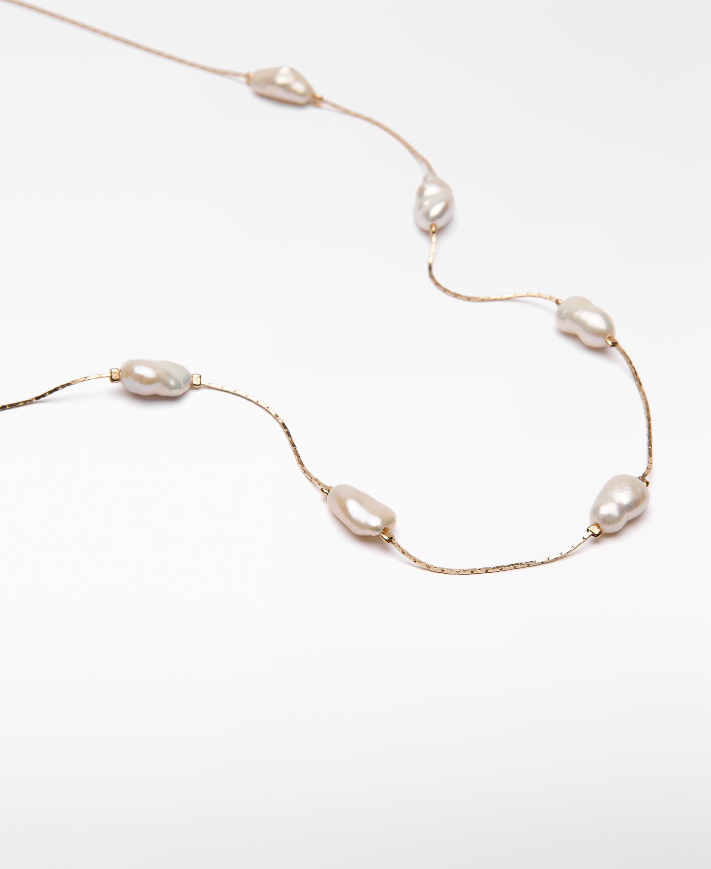 Collar cadena perlas mujer image number 1