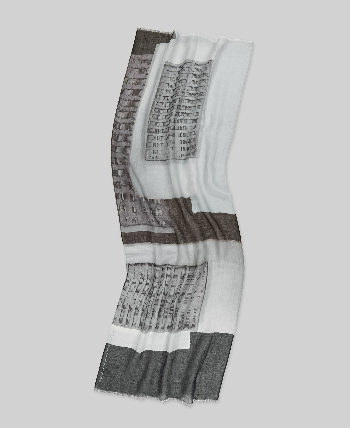 Printed linen and cotton shawl cotton image number 1