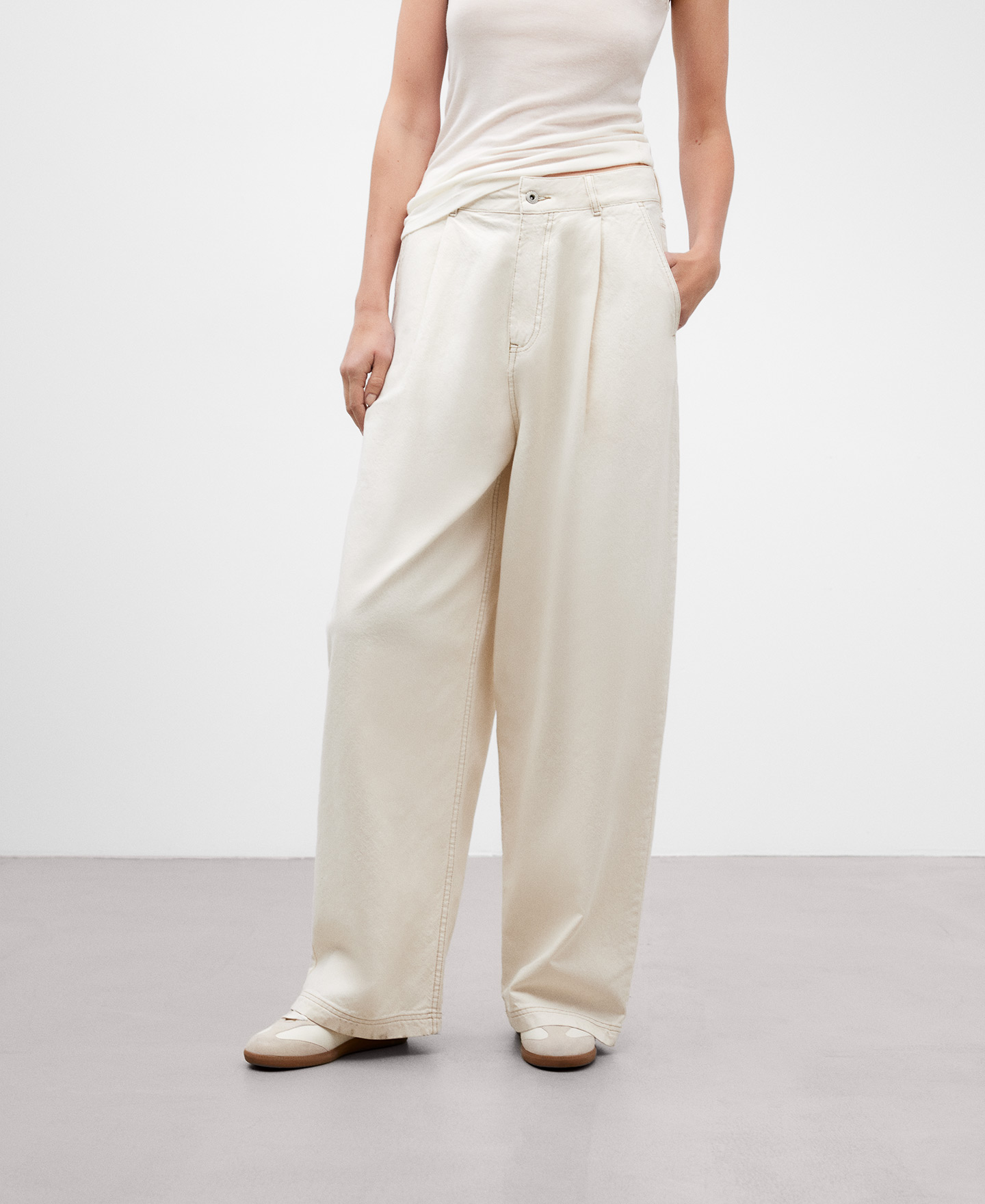Pantalon blanco adolfo dominguez clearance