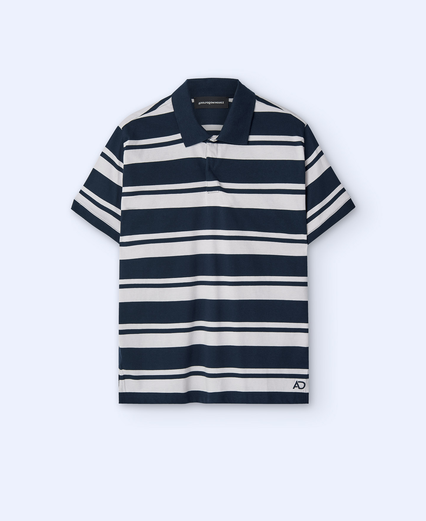 Oversize striped cotton polo shirt image number 4