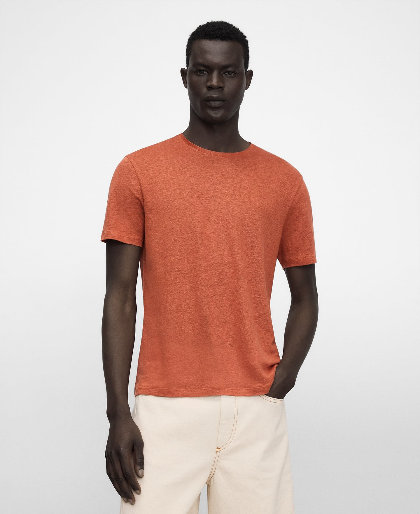 European linen regular fit T-shirt image number 0