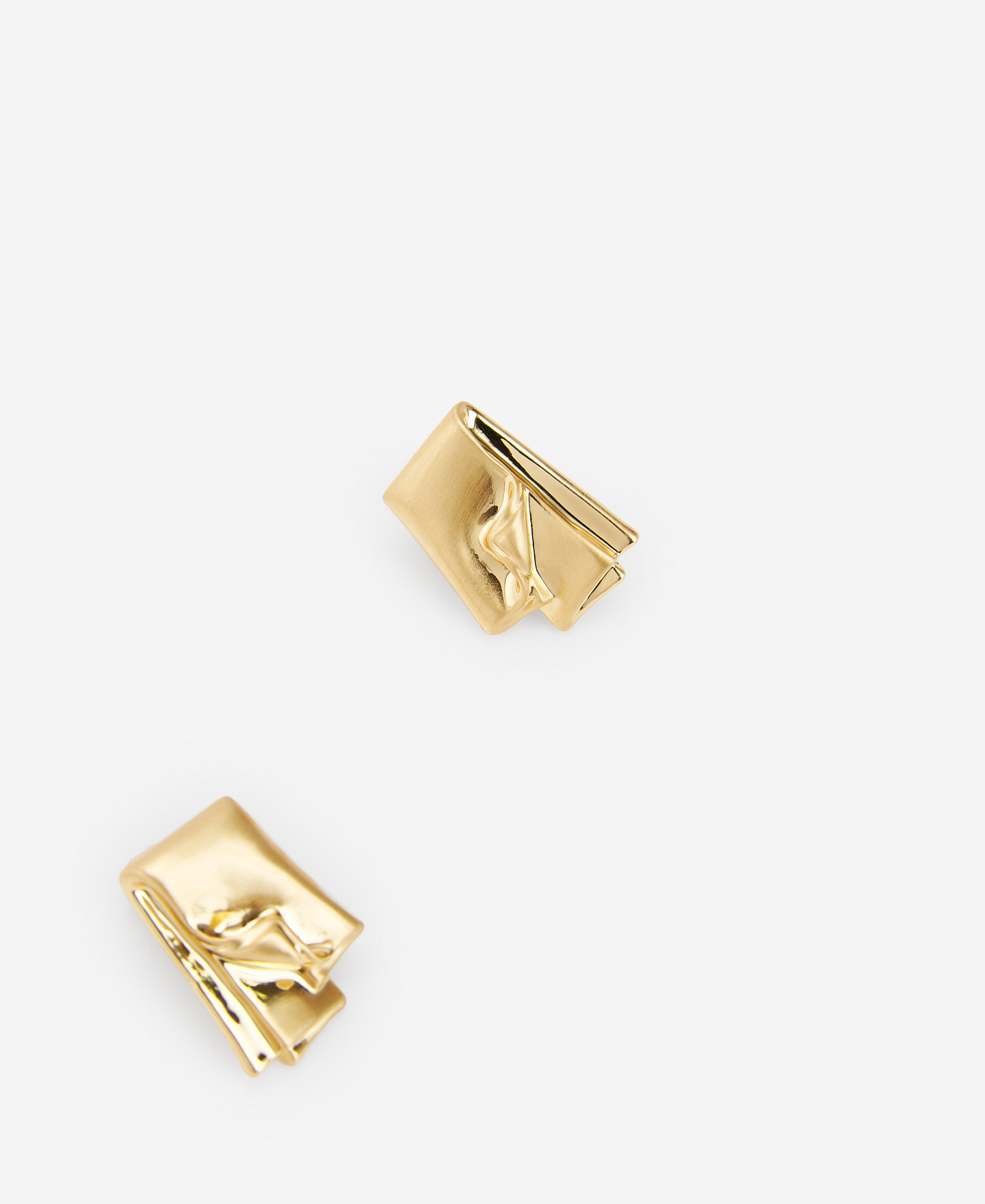 Pendientes motivo pliegues dorads image number 1