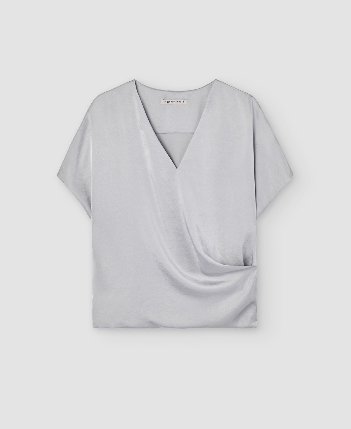 Draped V-neck top image number 4