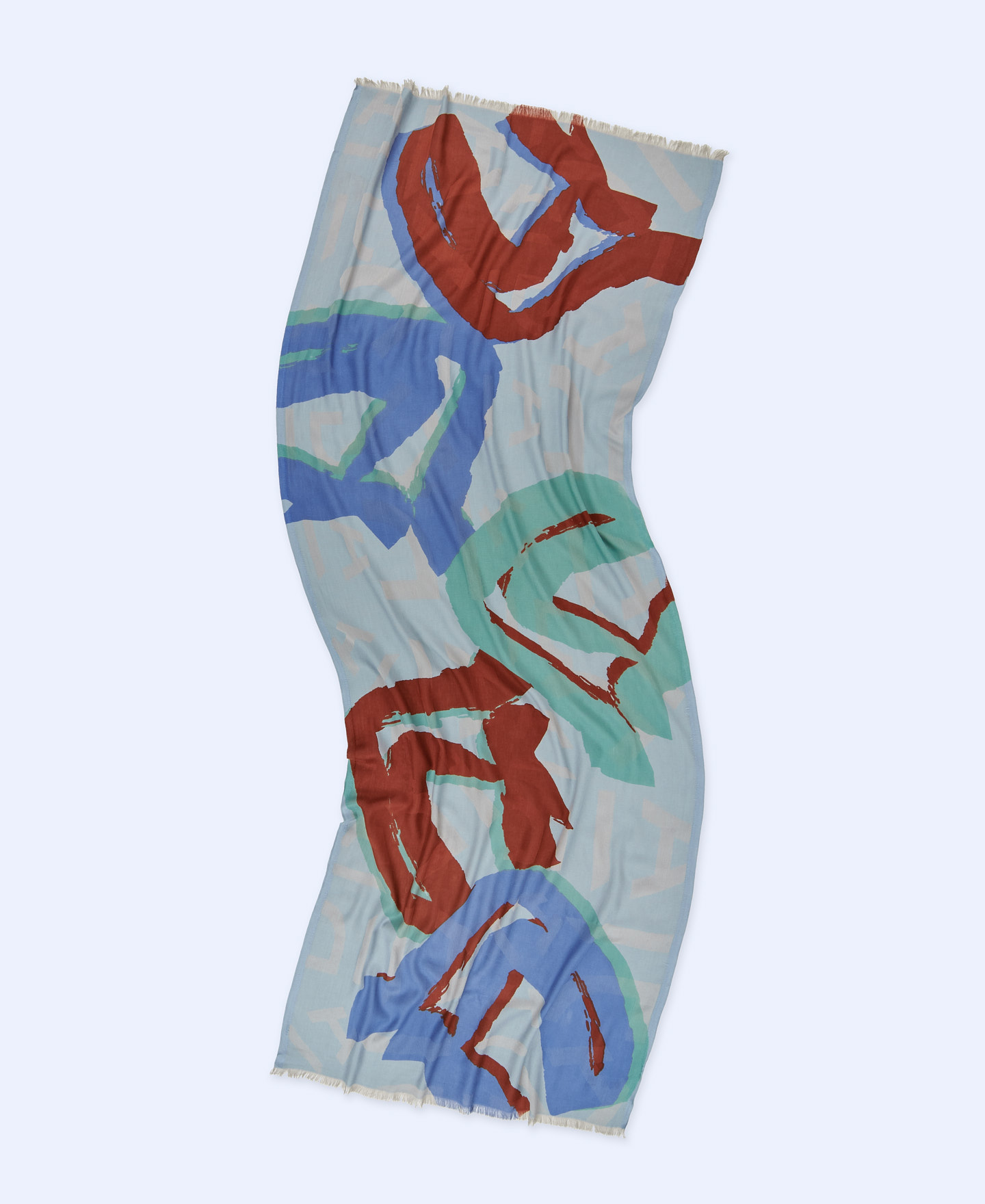 Printed shawl in cotton image number 1