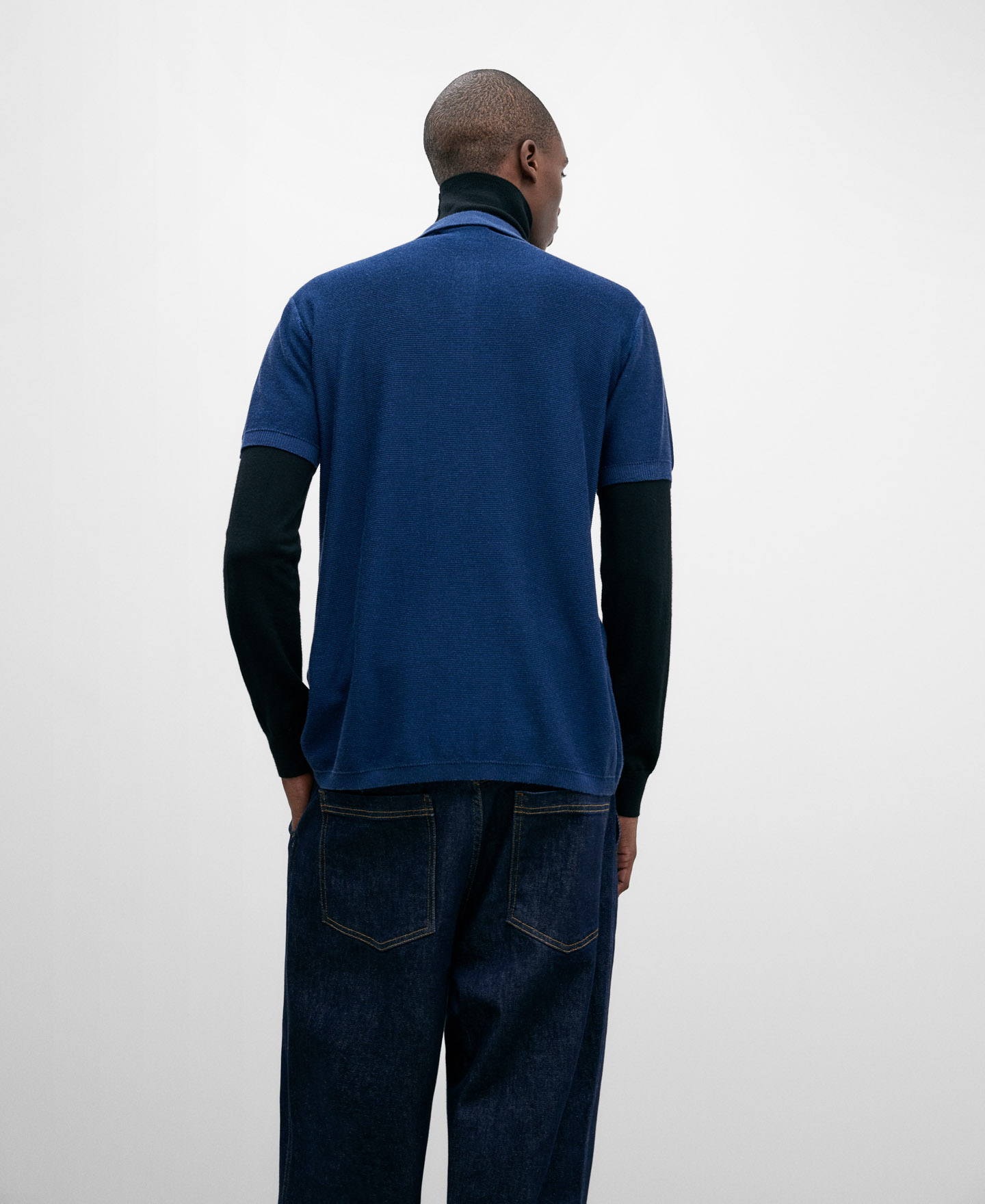 Cotton and viscose regular polo shirt image number 2