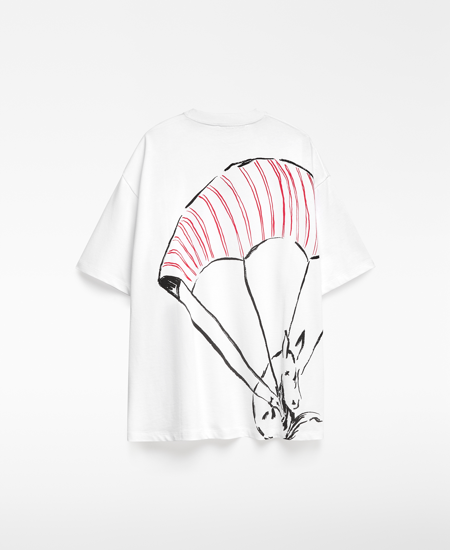 Printed back cotton T-shirt woman image number 5