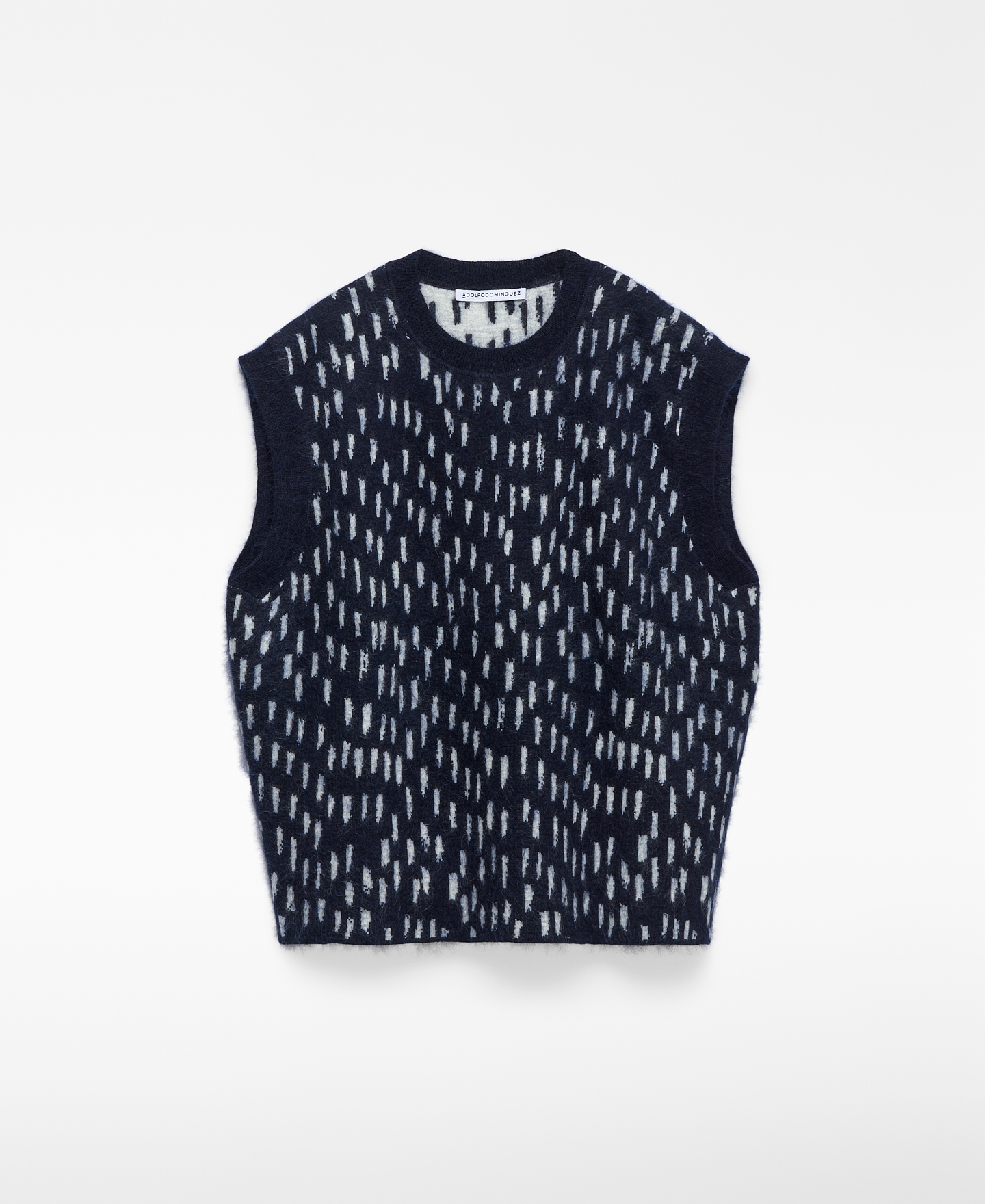 Chaleco estampado punto jacquard mujer image number 4