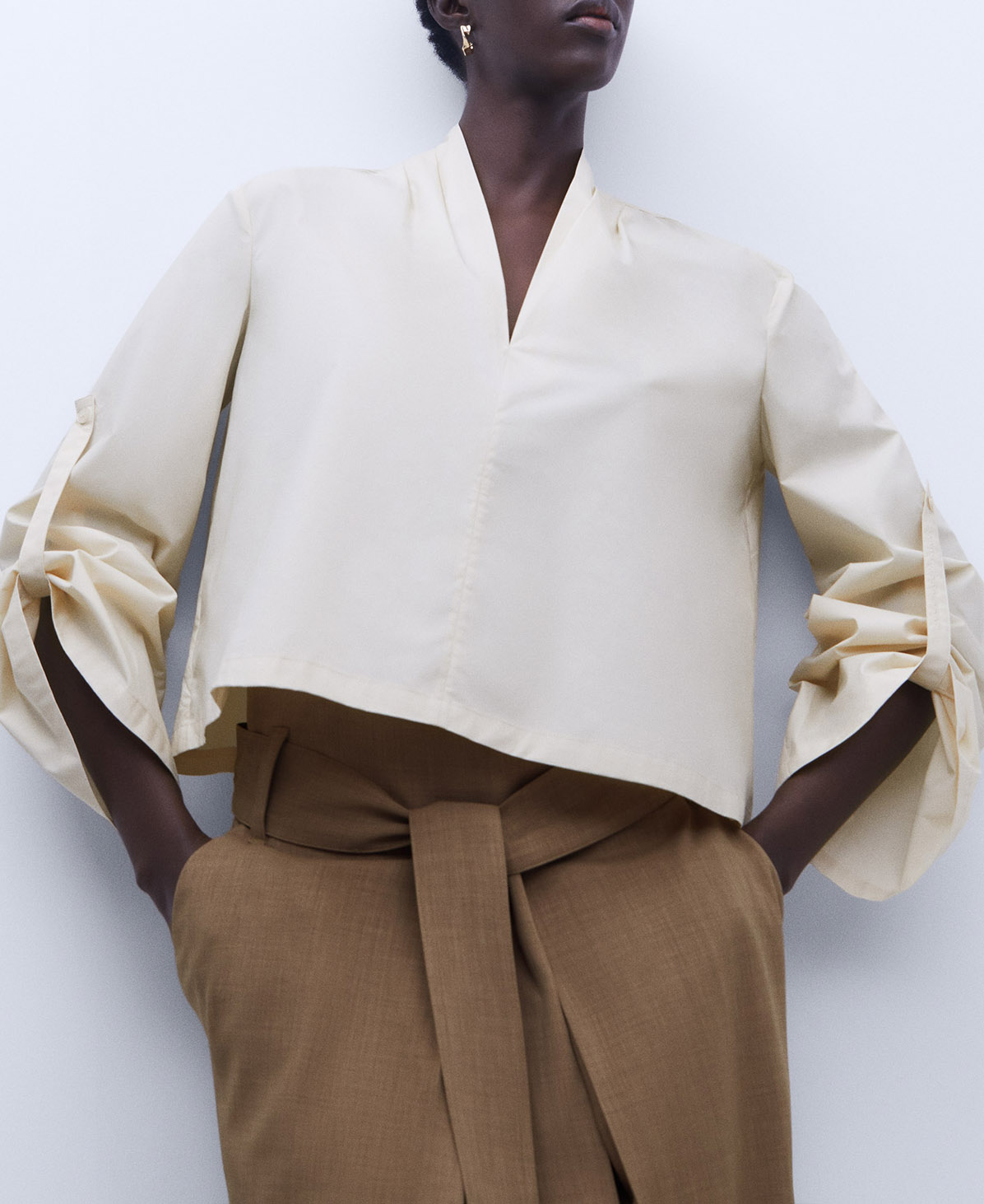 Wide organic cotton shirt image number 5