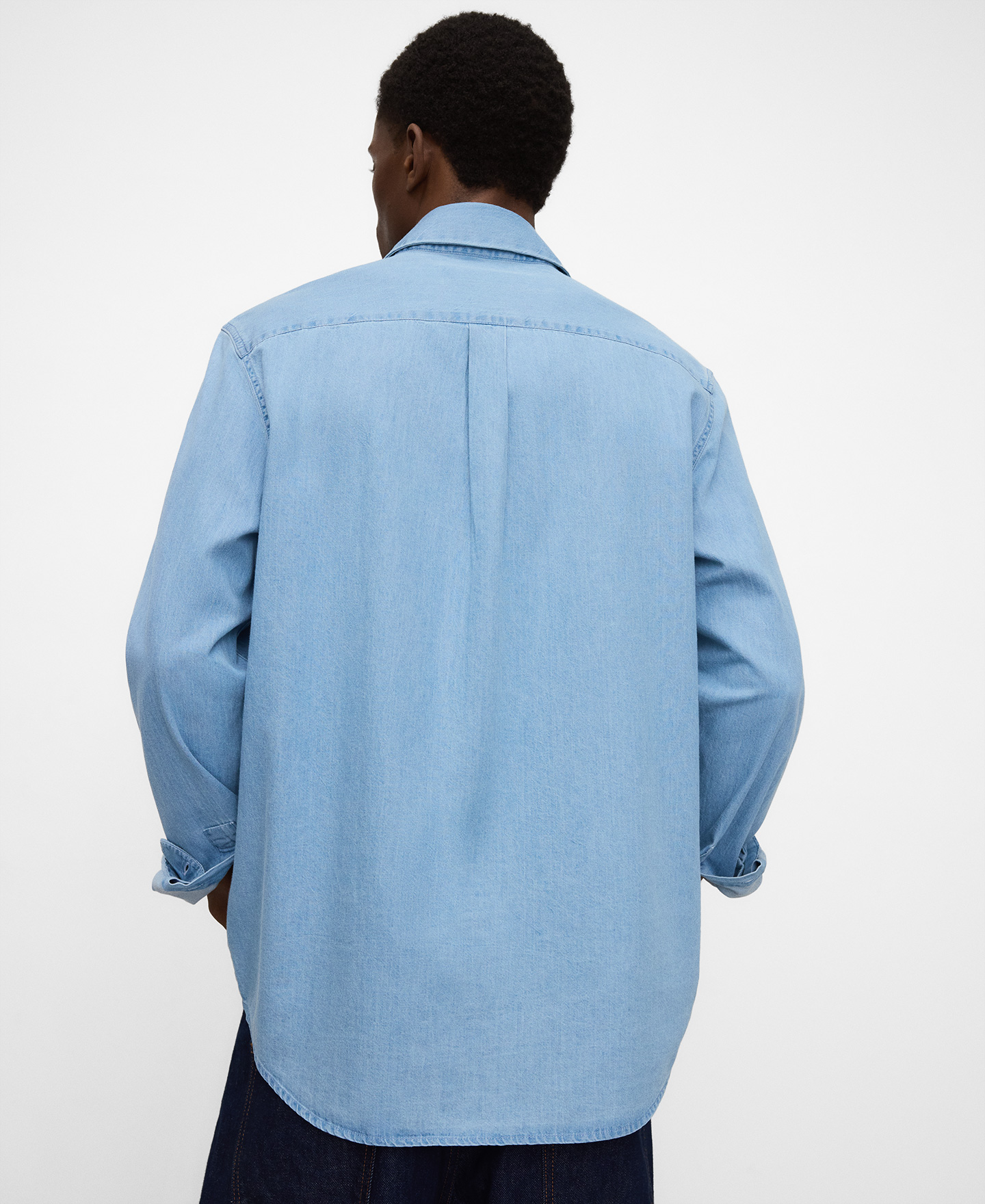 Cotton denim shirt image number 2