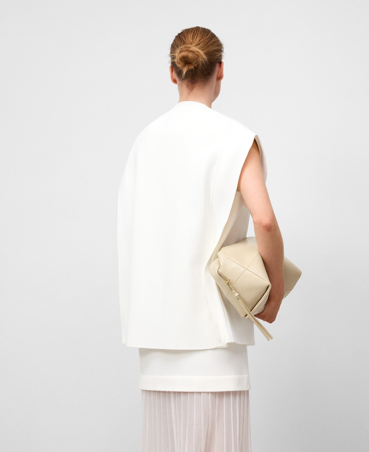 Knit vest with side panels woman image number 2