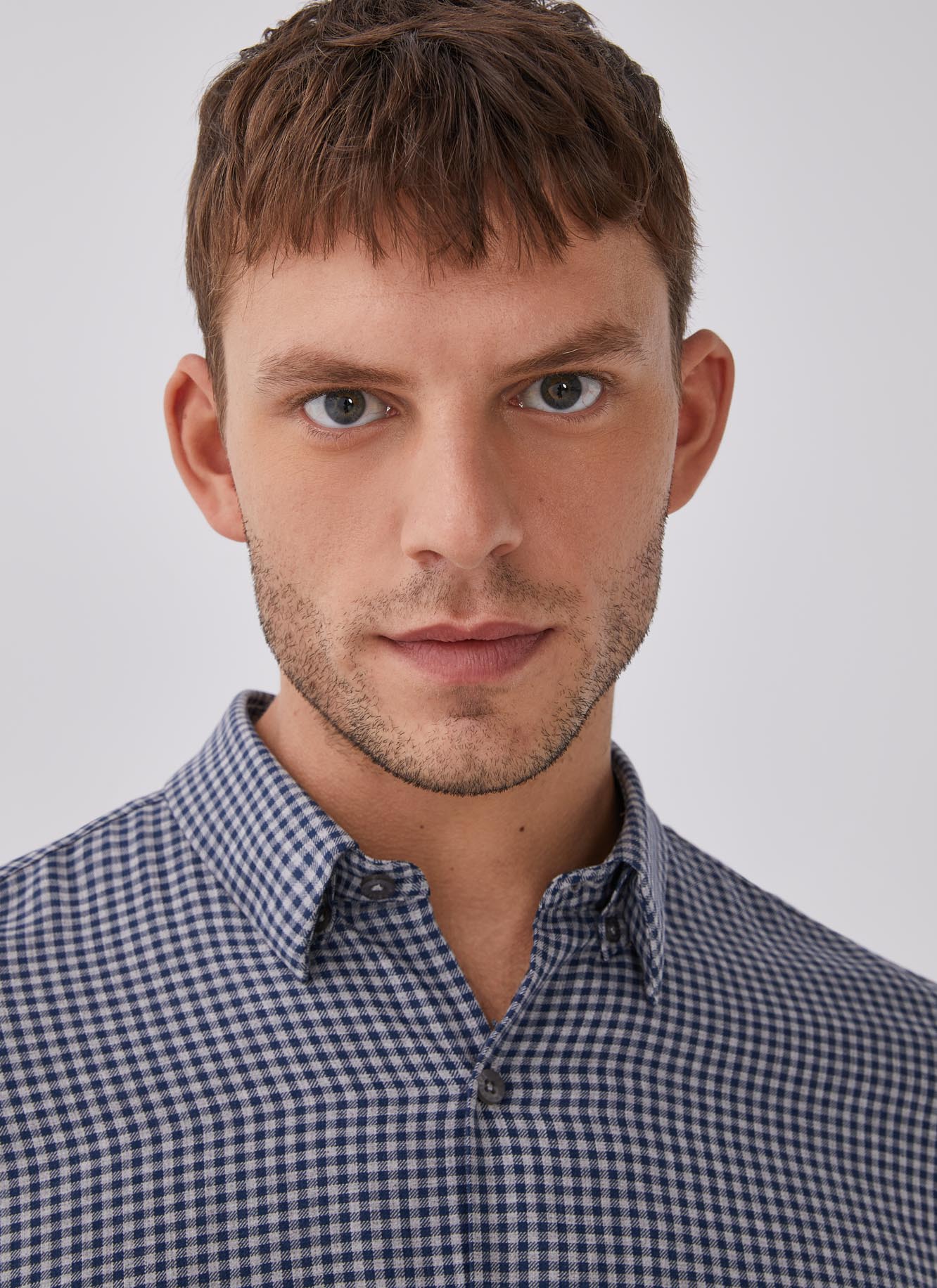 Cotton vichy shirt image number 3
