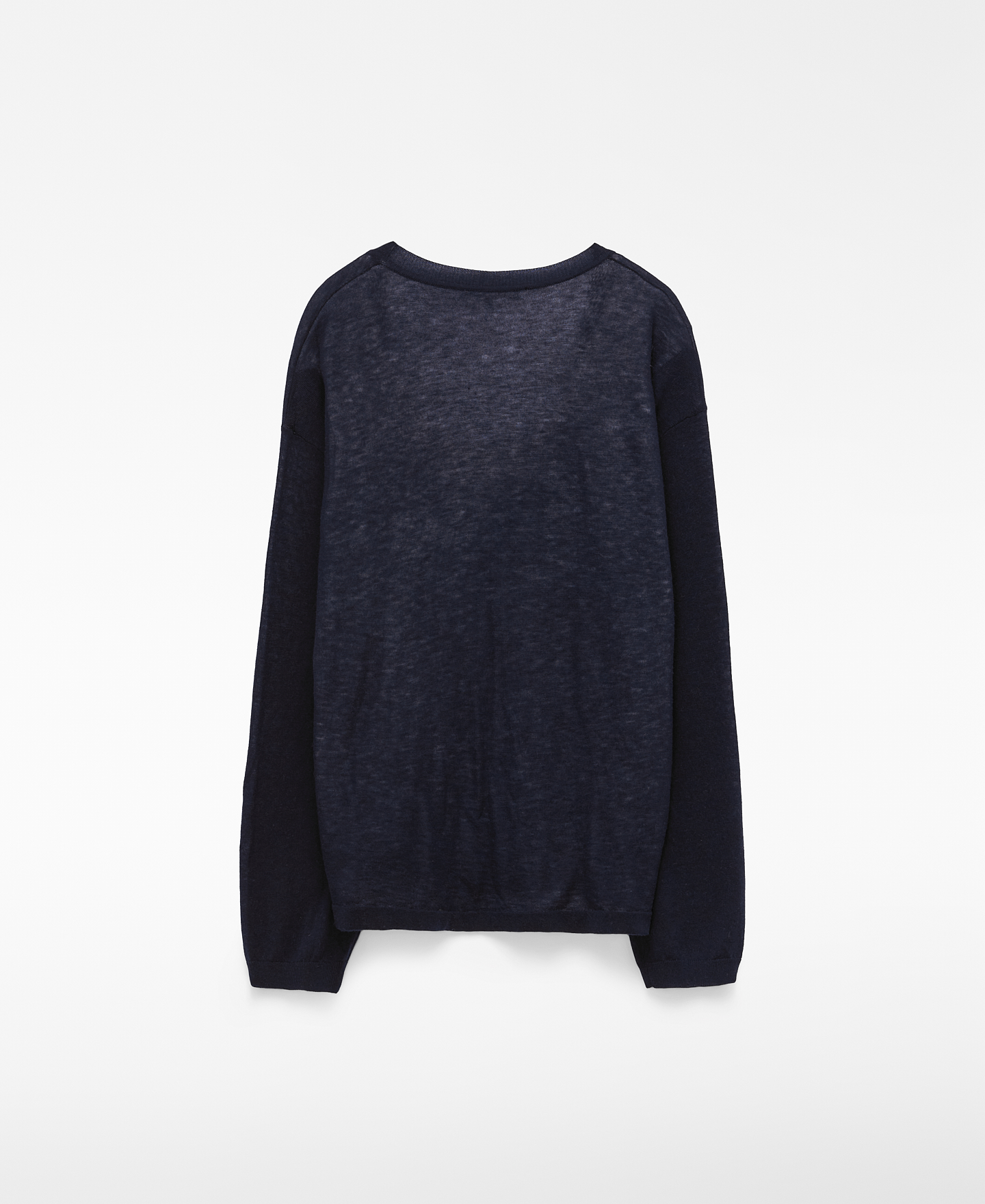 Merino wool double-layer knit sweater image number 7