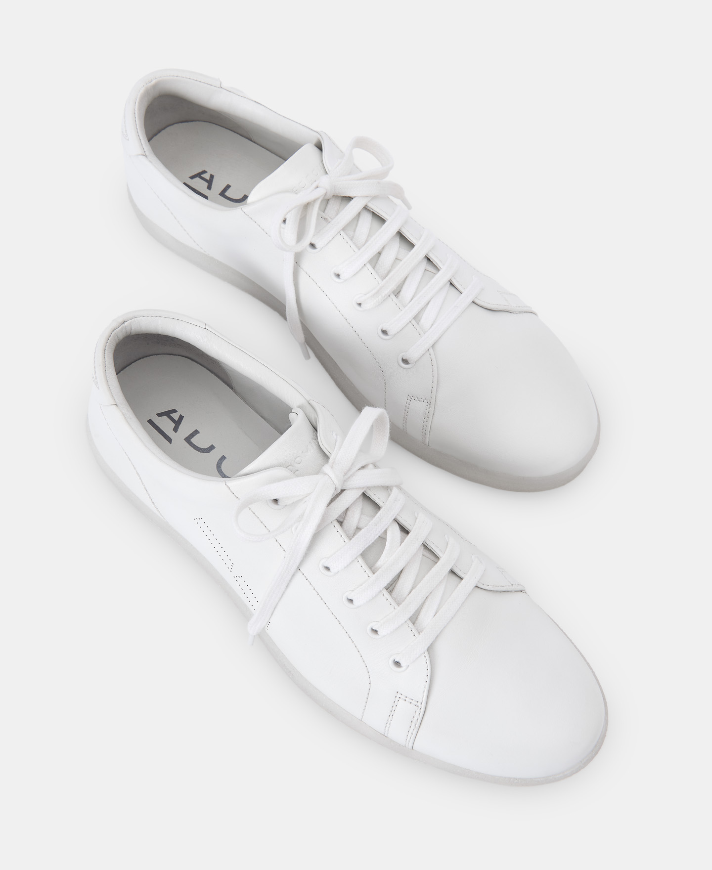 White basic leather sneaker image number 1