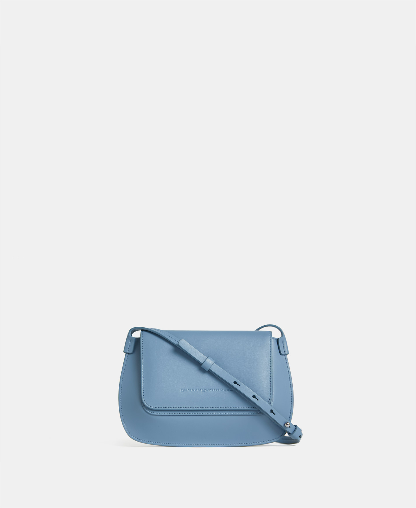 Mini flat shoulder bag in vachetta image number 0