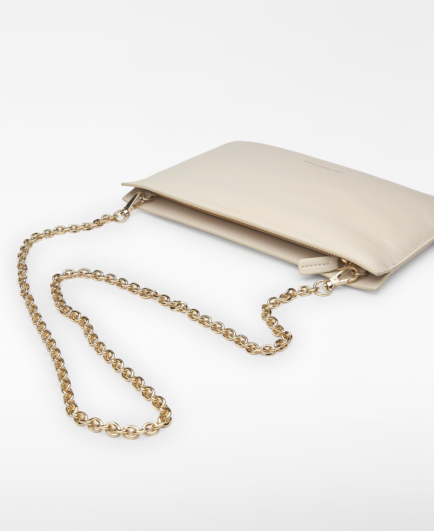Leather padded clutch woman image number 1