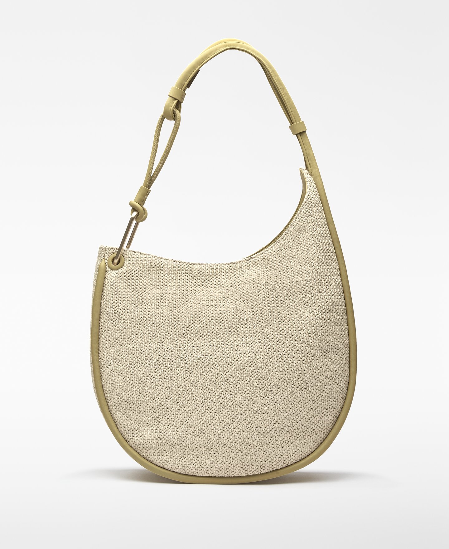 Luna raffia-textured hobo bag woman image number 1