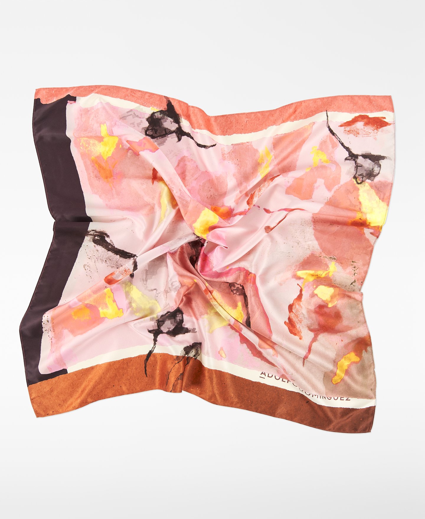 Floral-print square scarf image number 1
