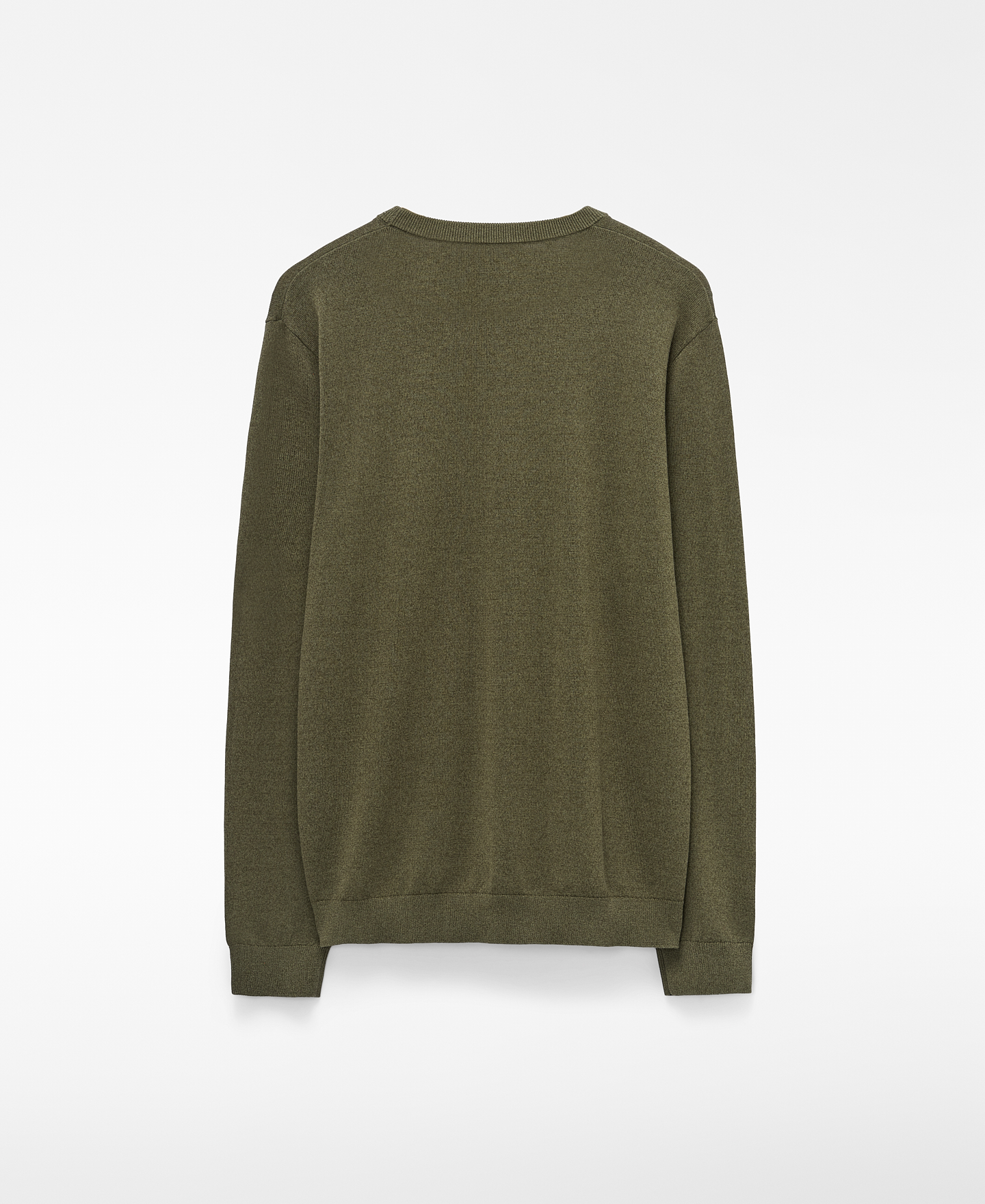 Crew collar melange knit sweater image number 5