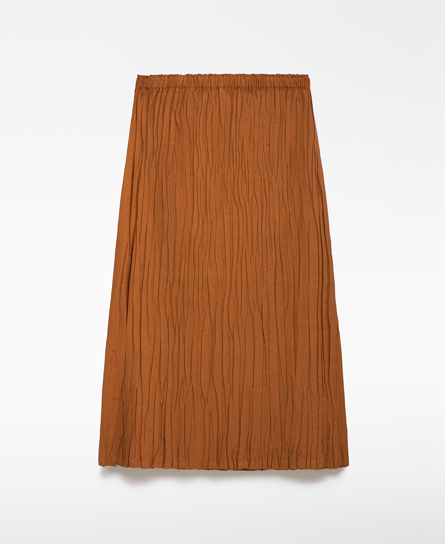 Pleated straight skirt woman image number 5