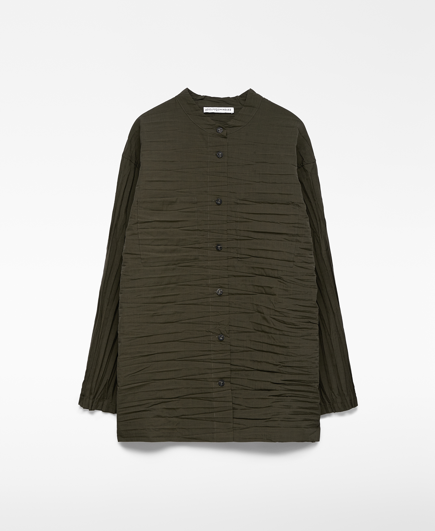 Sobrecamisa plisada mujer image number 4