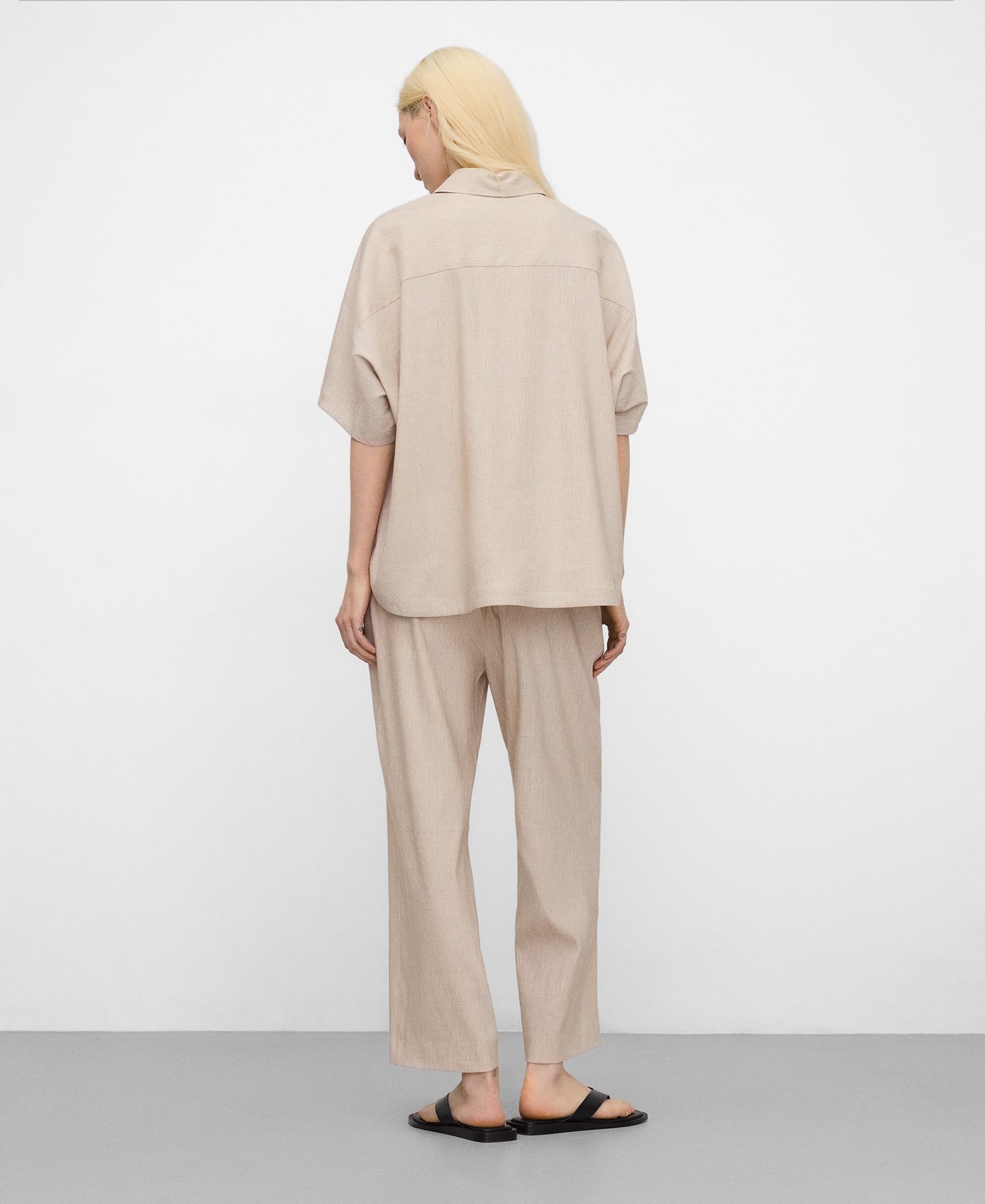 Microprint straight-leg trousers image number 2