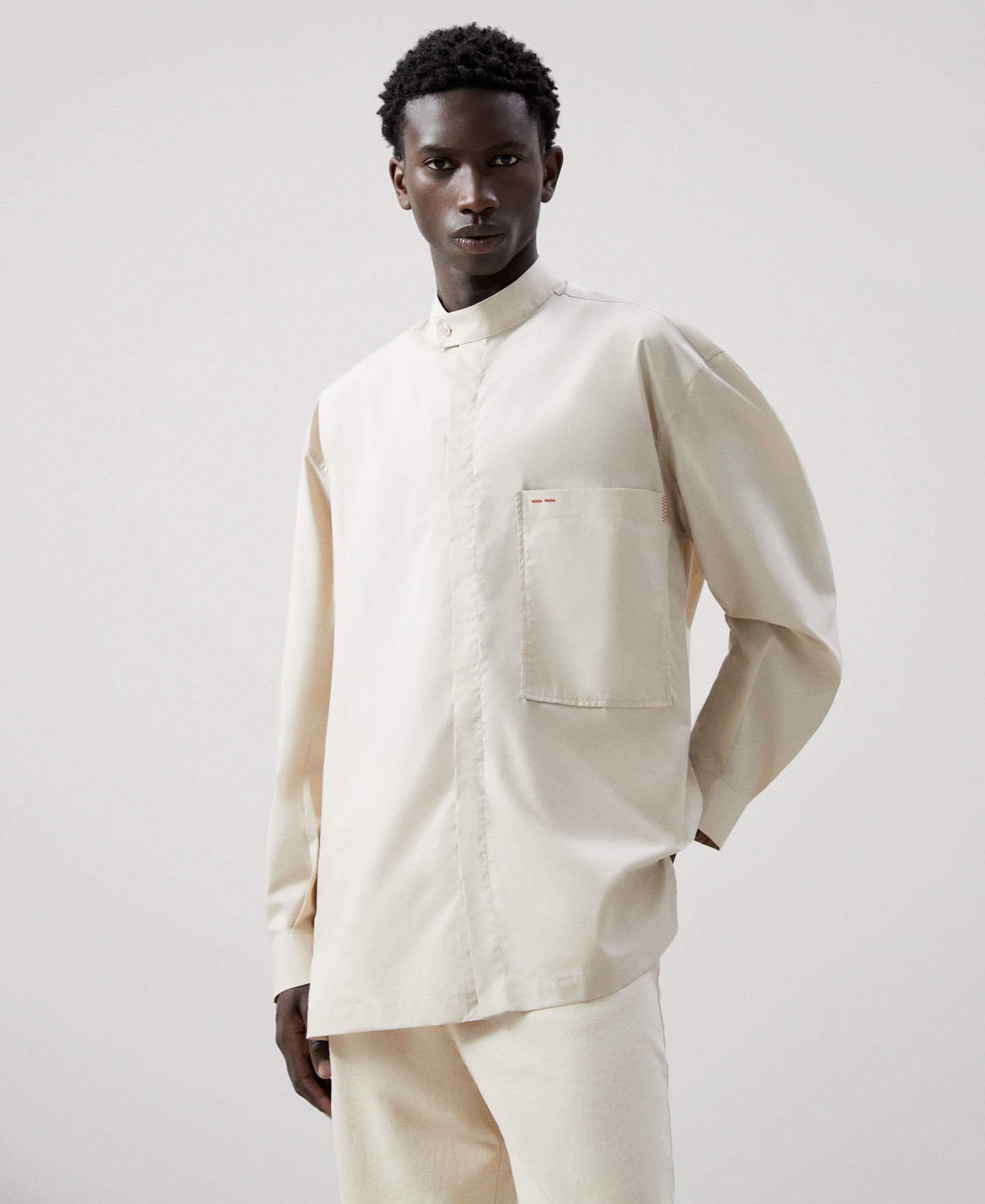 Oversize cotton shirt image number 0