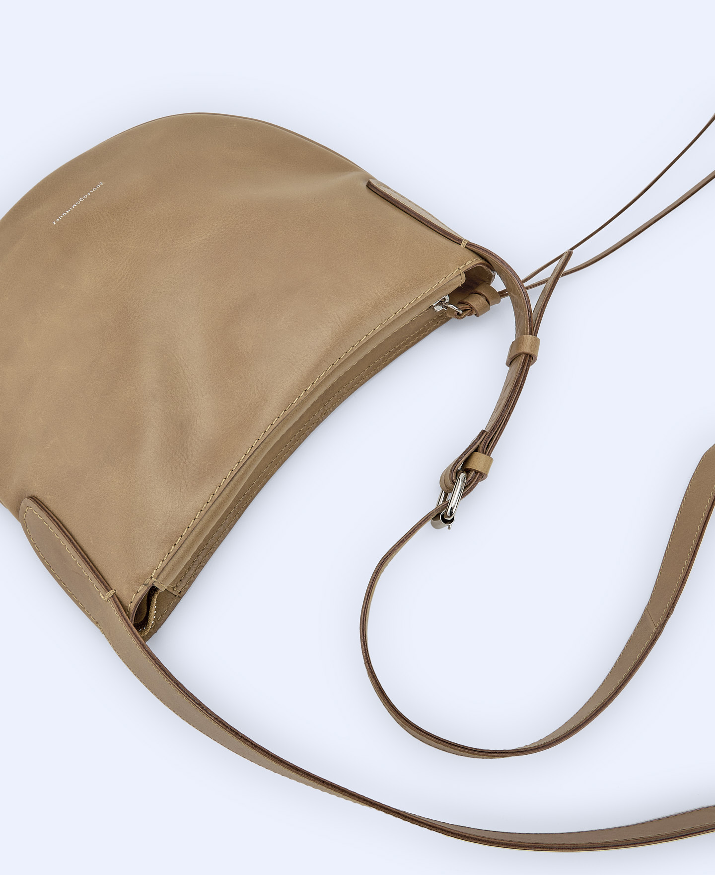 Medium responsible leather hobo bag image number 2