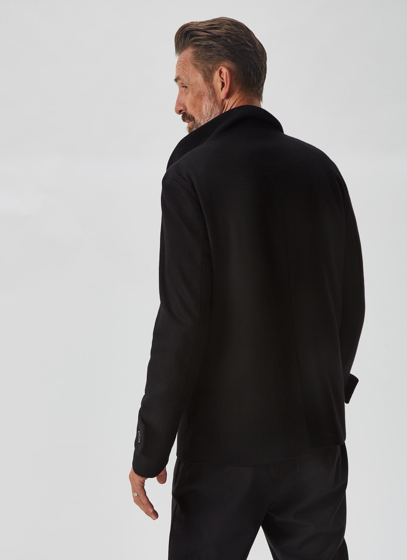 Wool jacket with chimney collar image number 2