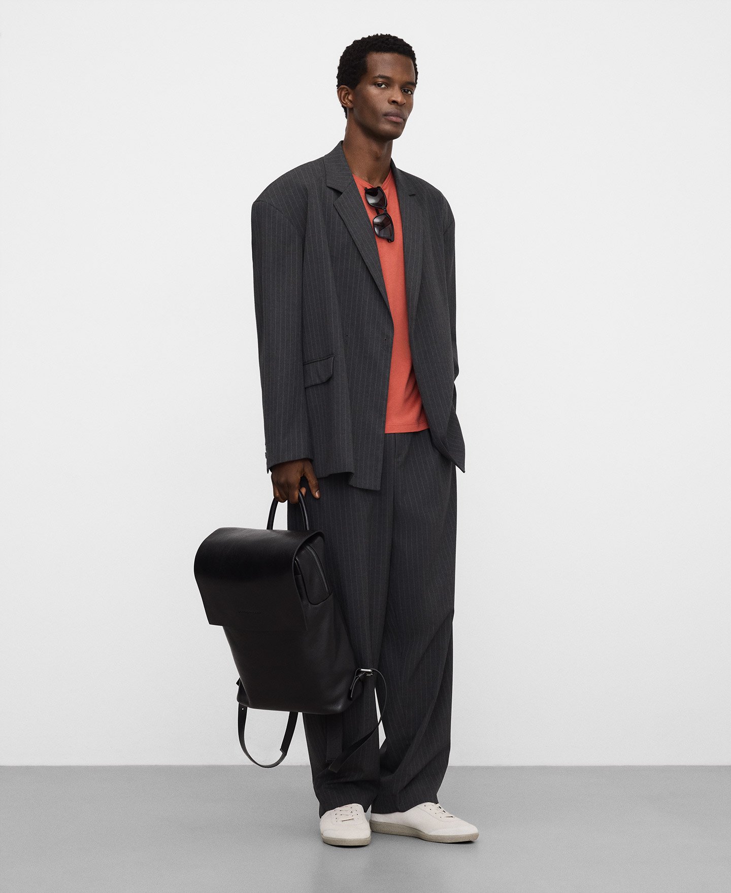 T-Shirt mit normaler Passform aus Lyocell und Baumwolle image number 1