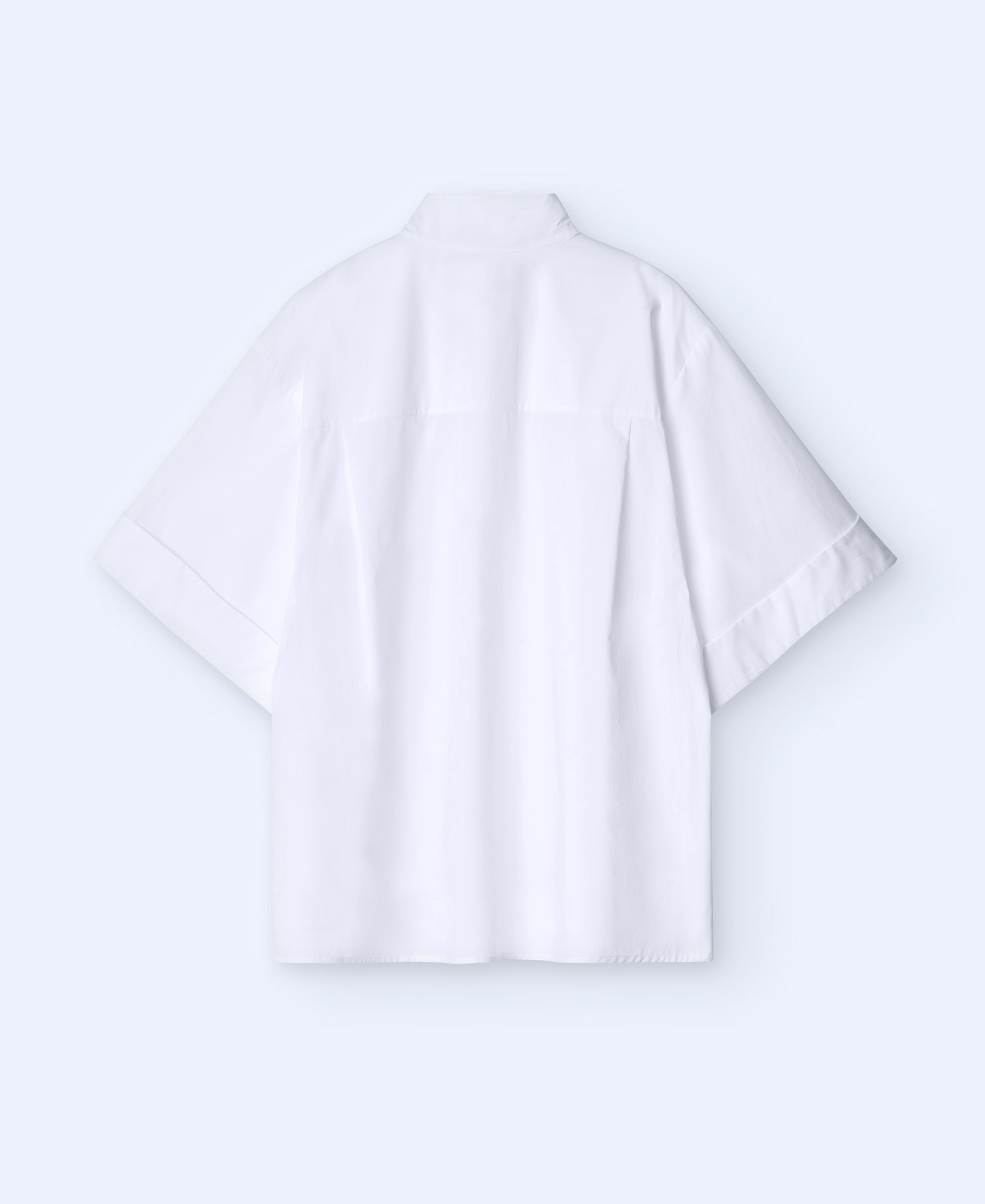 Mandarin collar short sleeve shirt image number 5