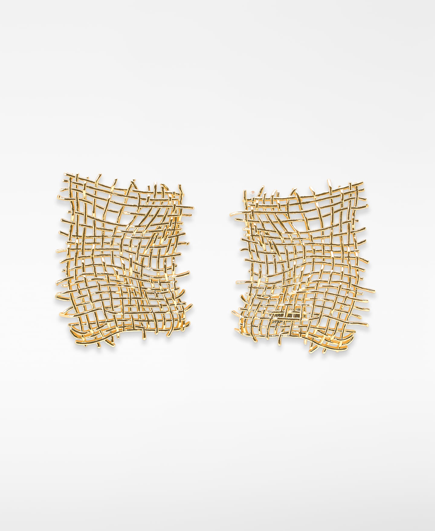Maxi metal mesh earrings image number 0