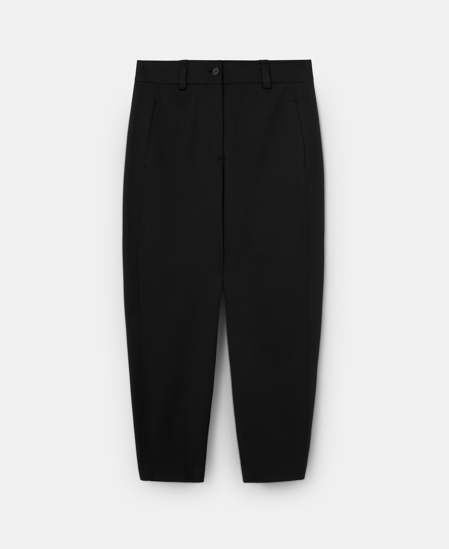 Ecru carrot cut trousers image number 4