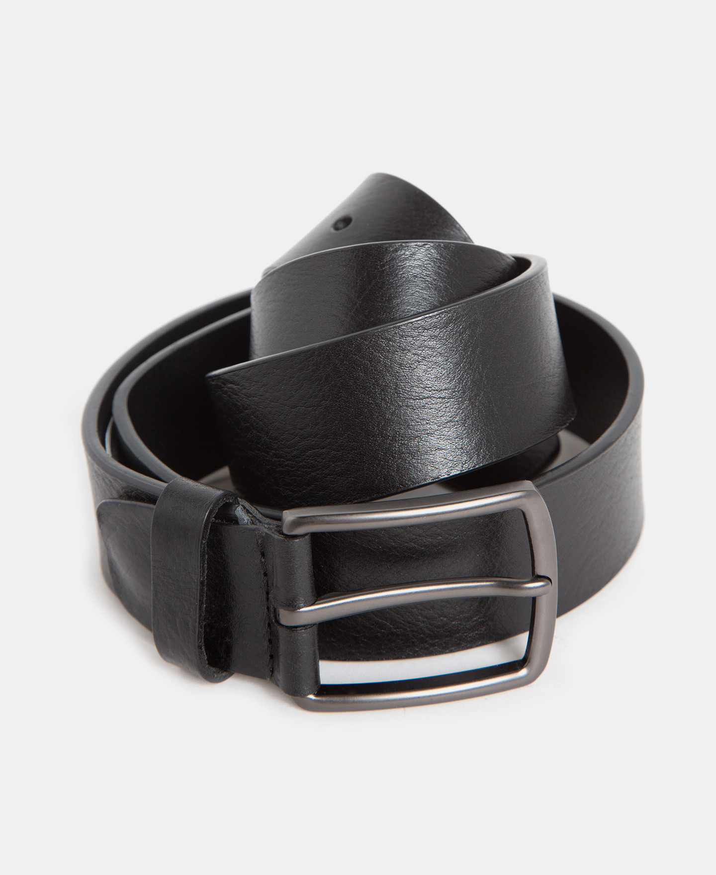 Rectangular buckle belt in leather image number 1