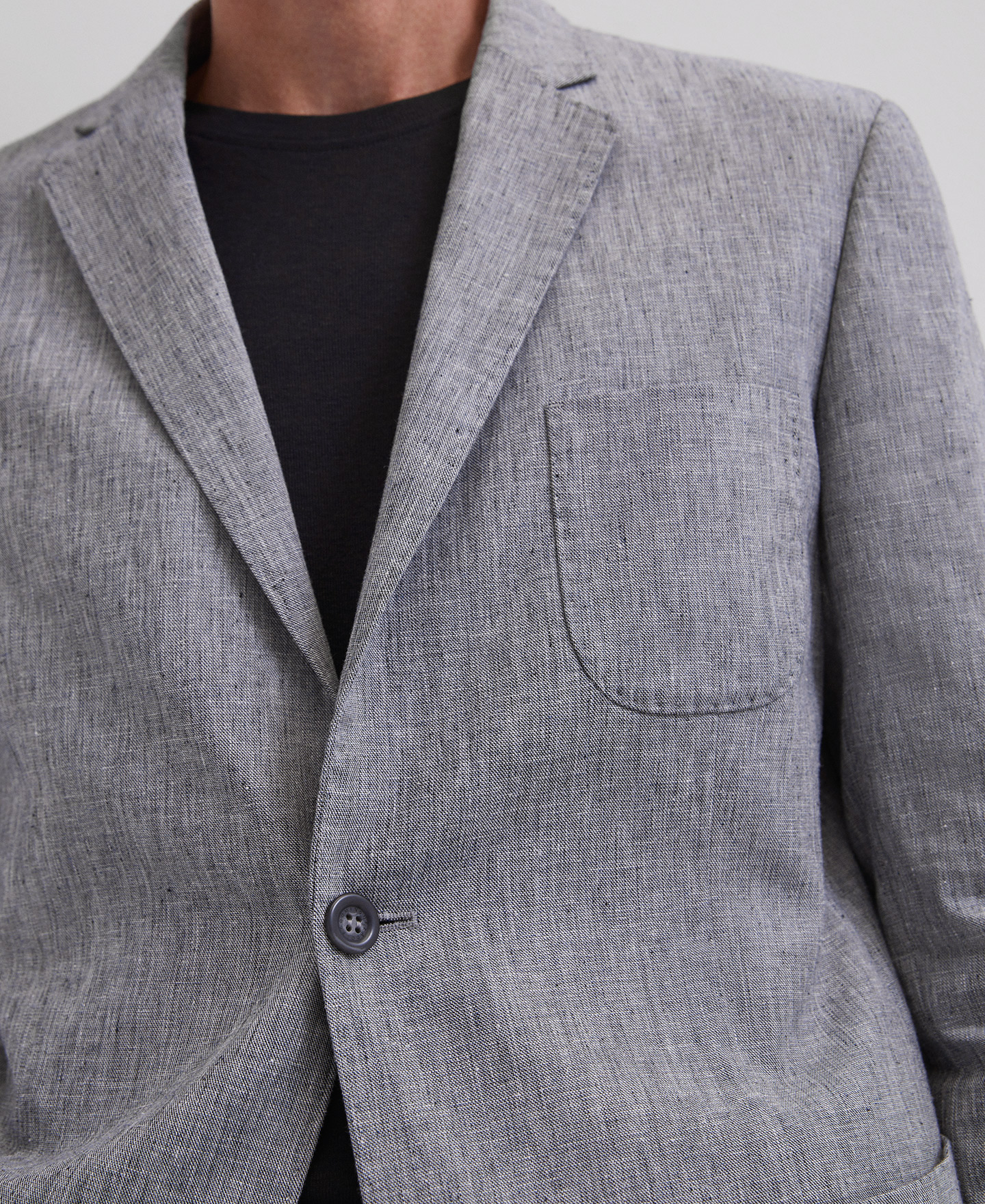 Chaqueta clásica gris image number 3