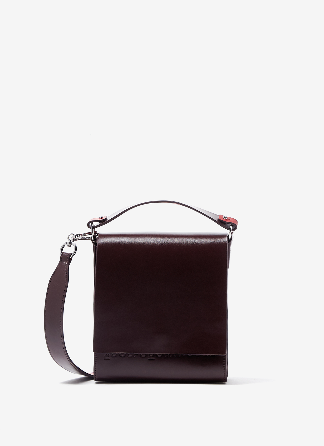 Glossy vachetta leather crossbody bag image number 0